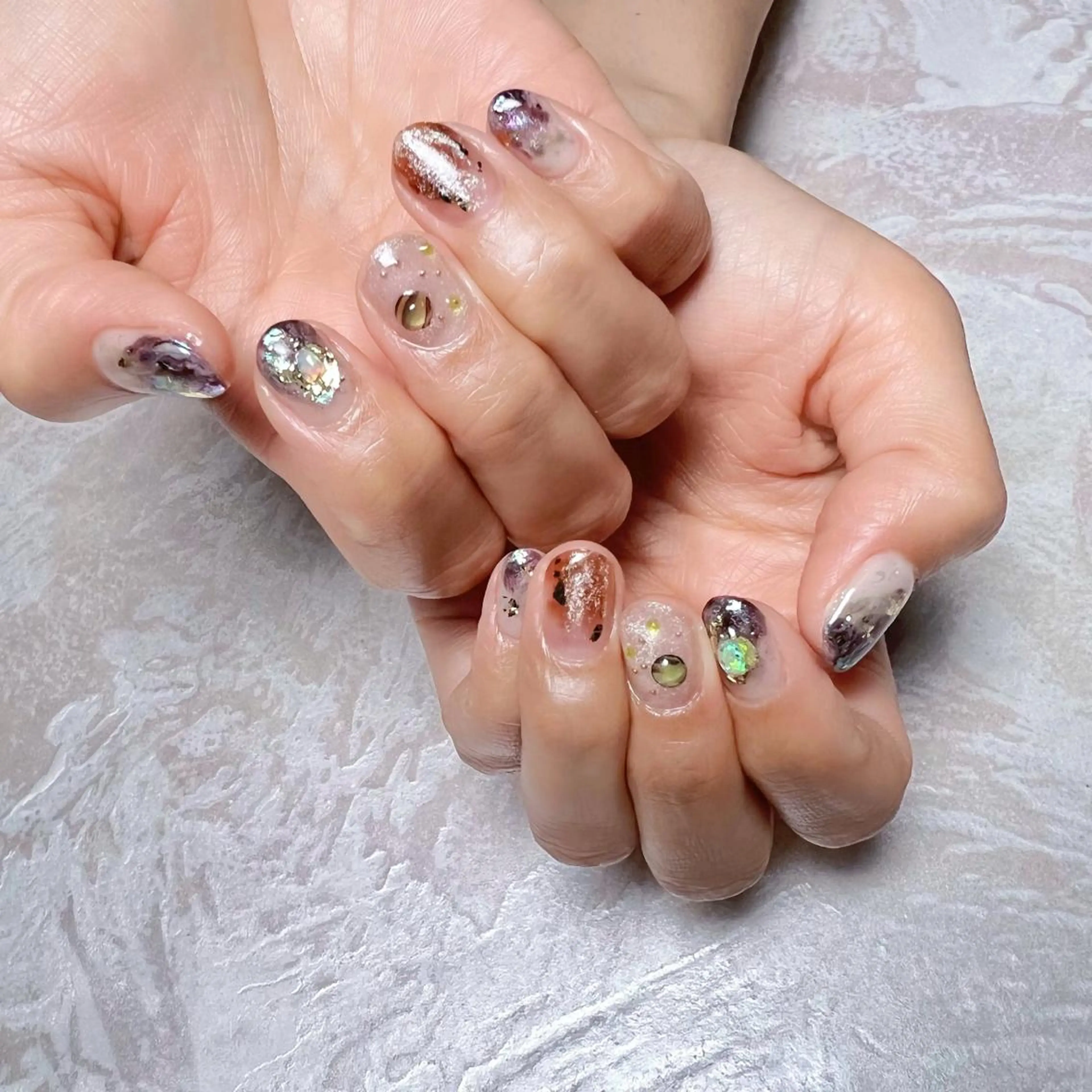 ネイル ニュアンスネイル ショートネイル gemickle nailのネイルデザイン