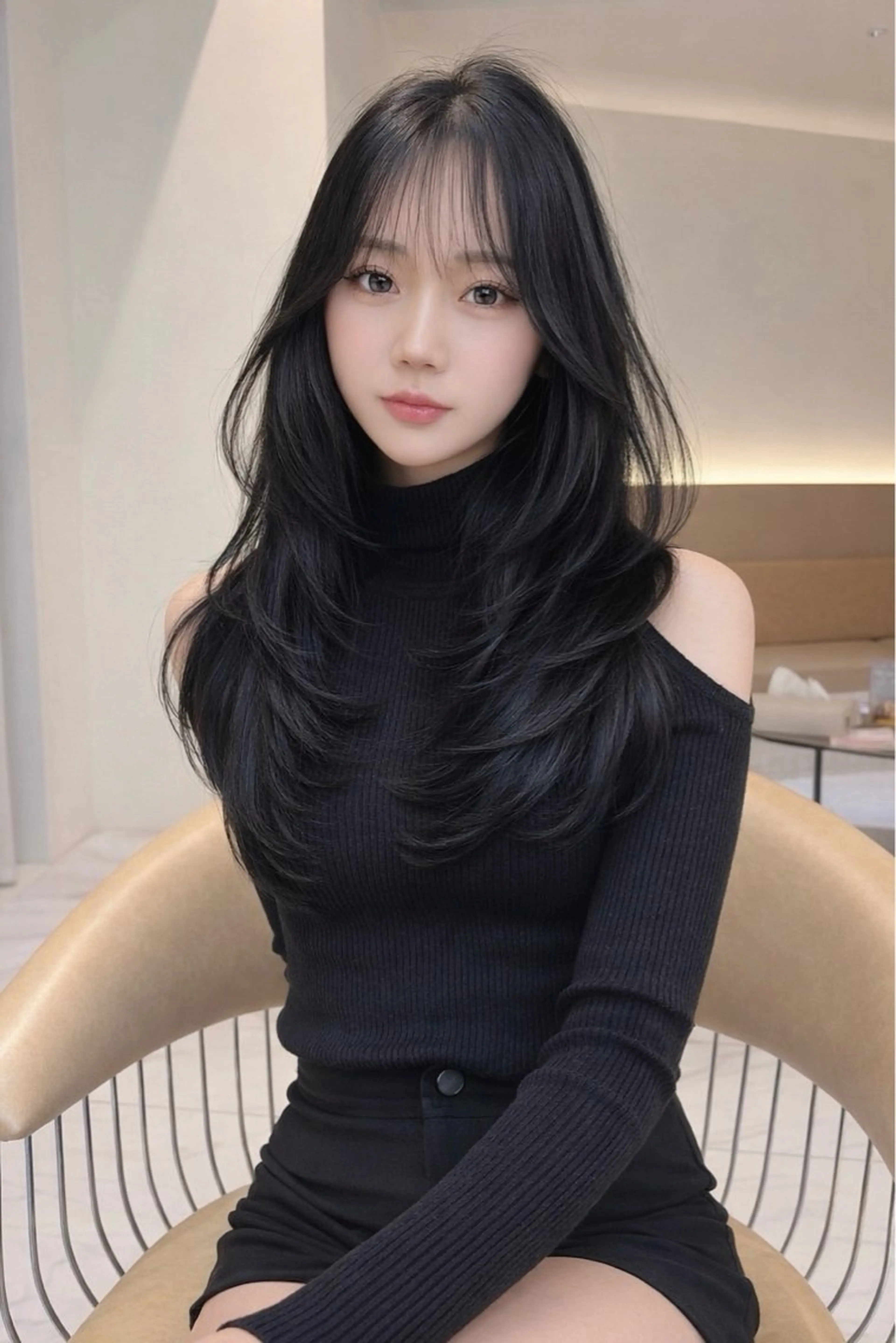 ロング カラー カット ヘアカラー トリートメント 大西 天使のヘアスタイル