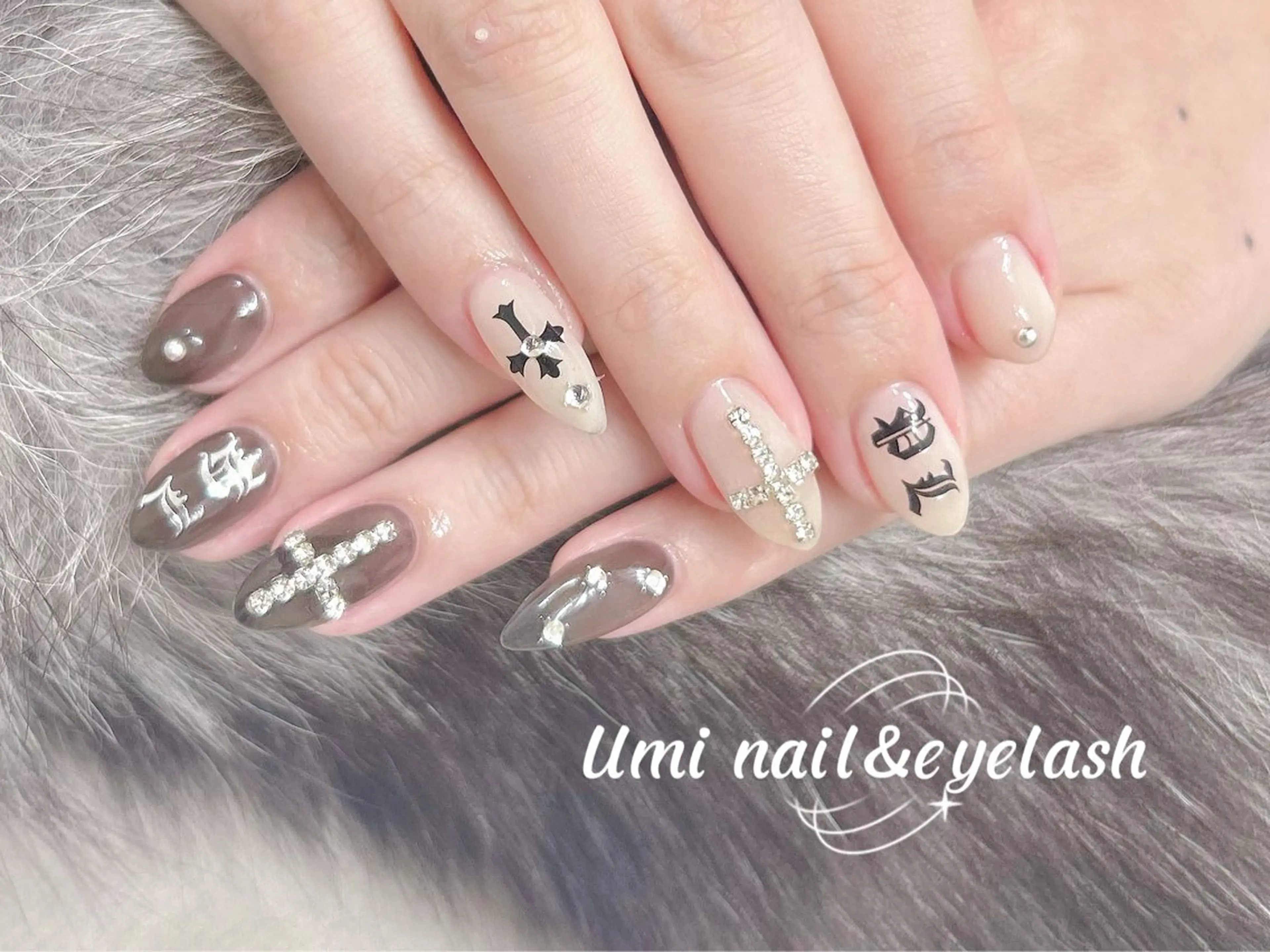 ネイル 長さ出し フレンチネイル 韓国ネイル マグネットネイル マグネットフレンチ NE NEのマツエク・マツパデザイン