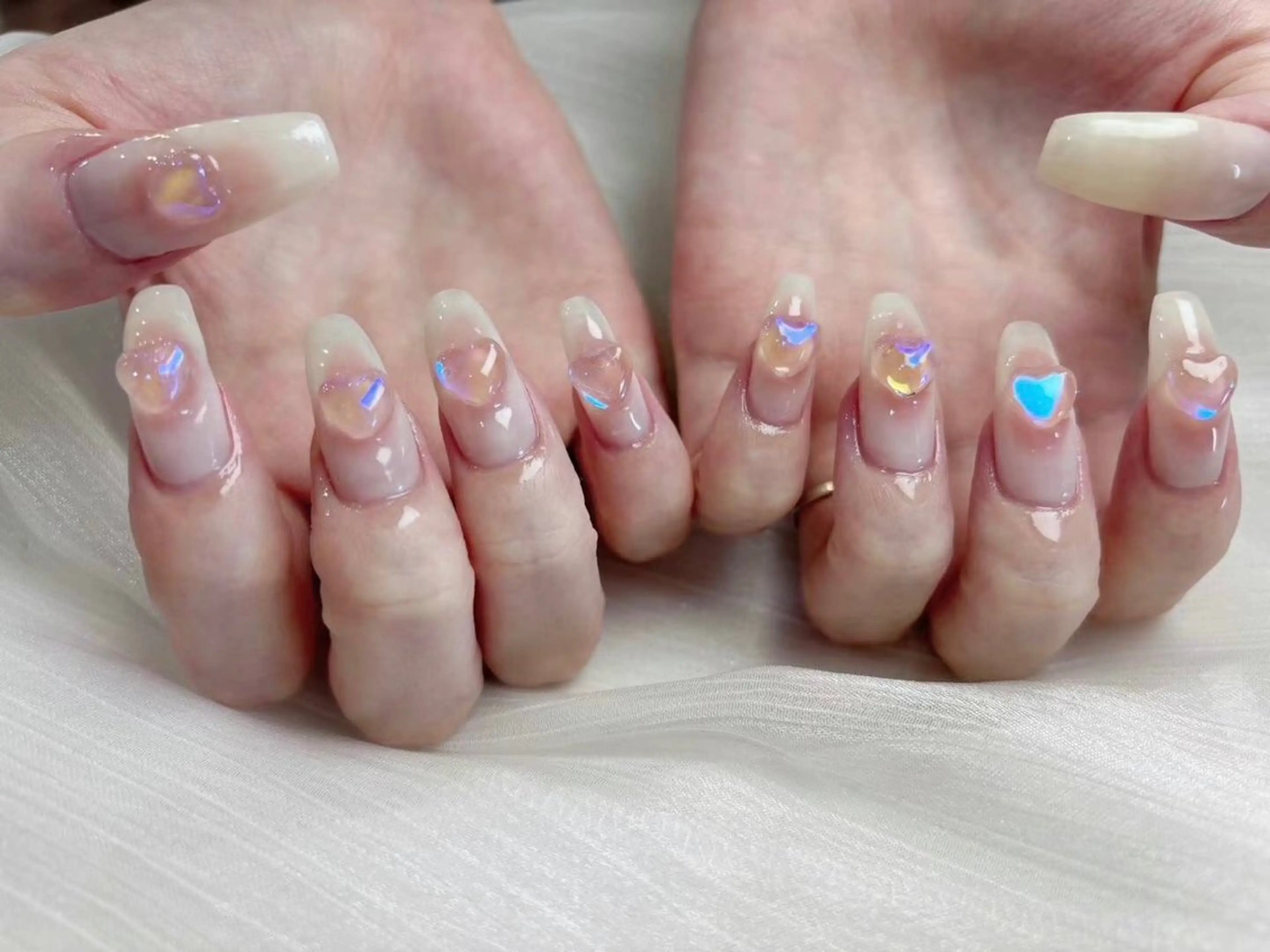 ネイル アートネイル フラワーネイル フットネイル ジェルネイル ハート Babarla　Nail　Salon所属・babarla Nailのネイルデザイン