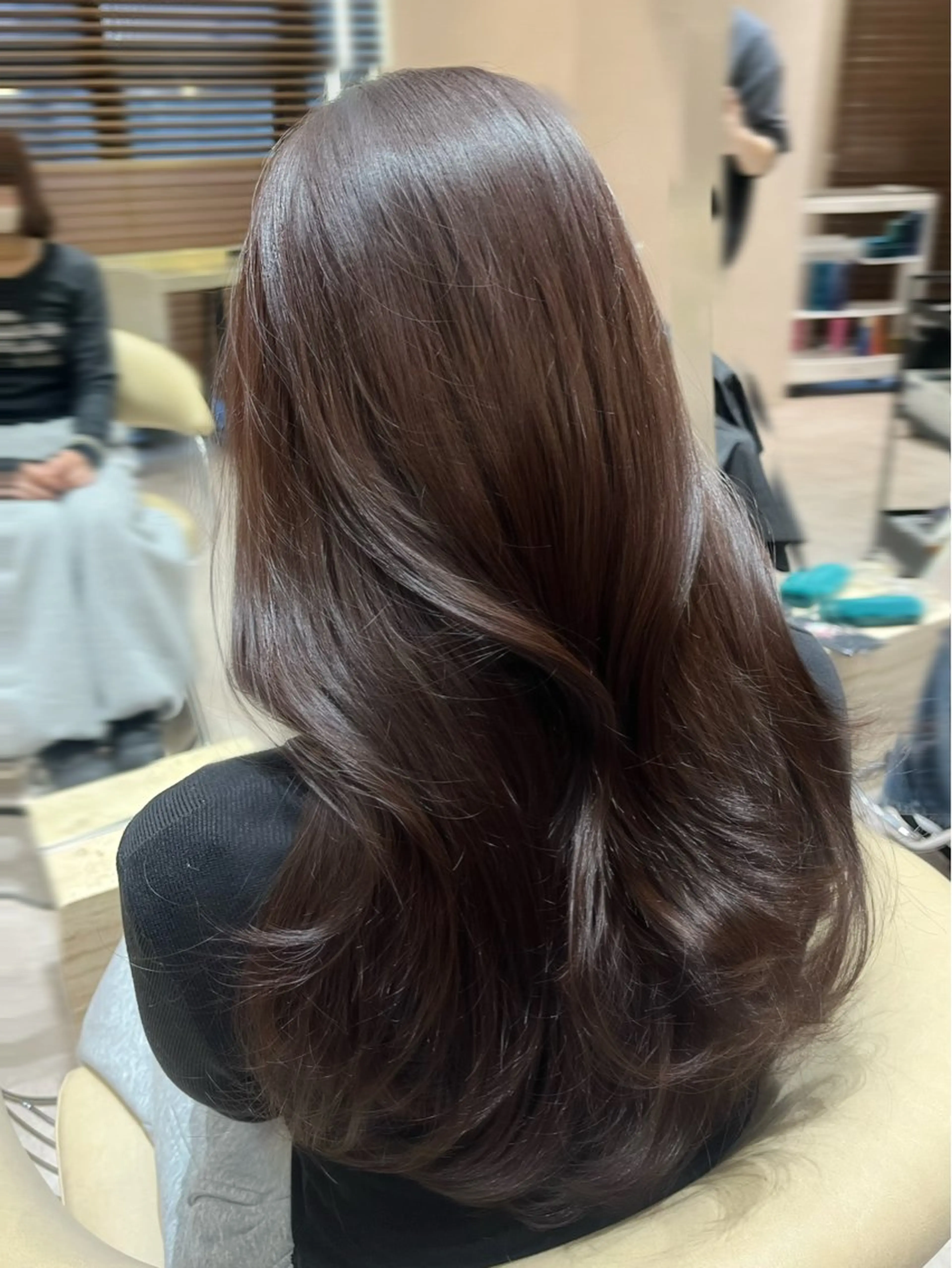 ロング カラー カット ヘアカラー 顔周りカット/ 透明感カラー/ユナのヘアスタイル