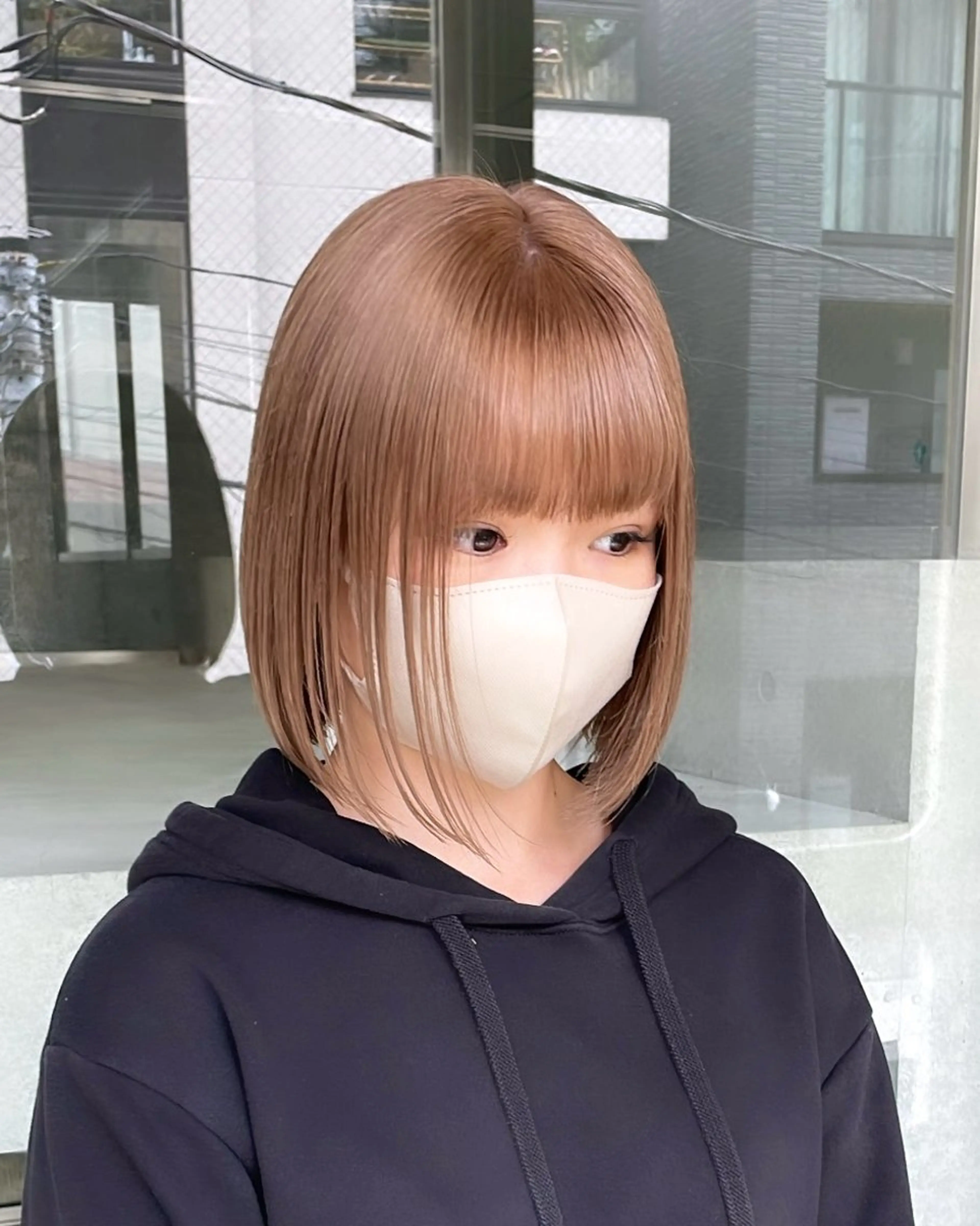 ミディアム カラー ヘアカラー トリートメント 色落ち綺麗透明感カラ /ボブ/ナカツヒカルのヘアスタイル