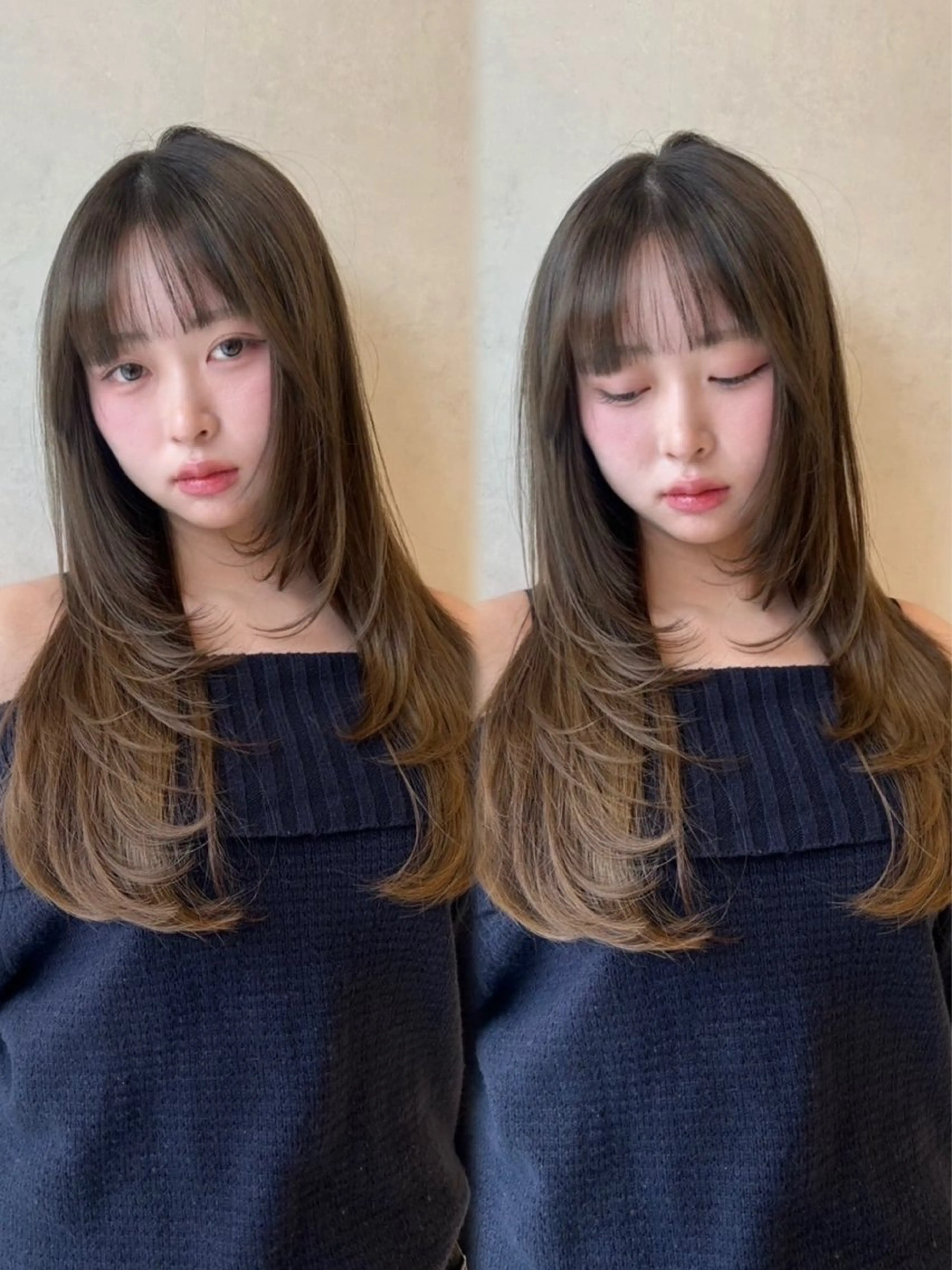 ロング カラー ヘアアレンジ メンズ Salowin原宿ash所属・‎透明感×艶髪 ‎🫒maki🎀のヘアスタイル