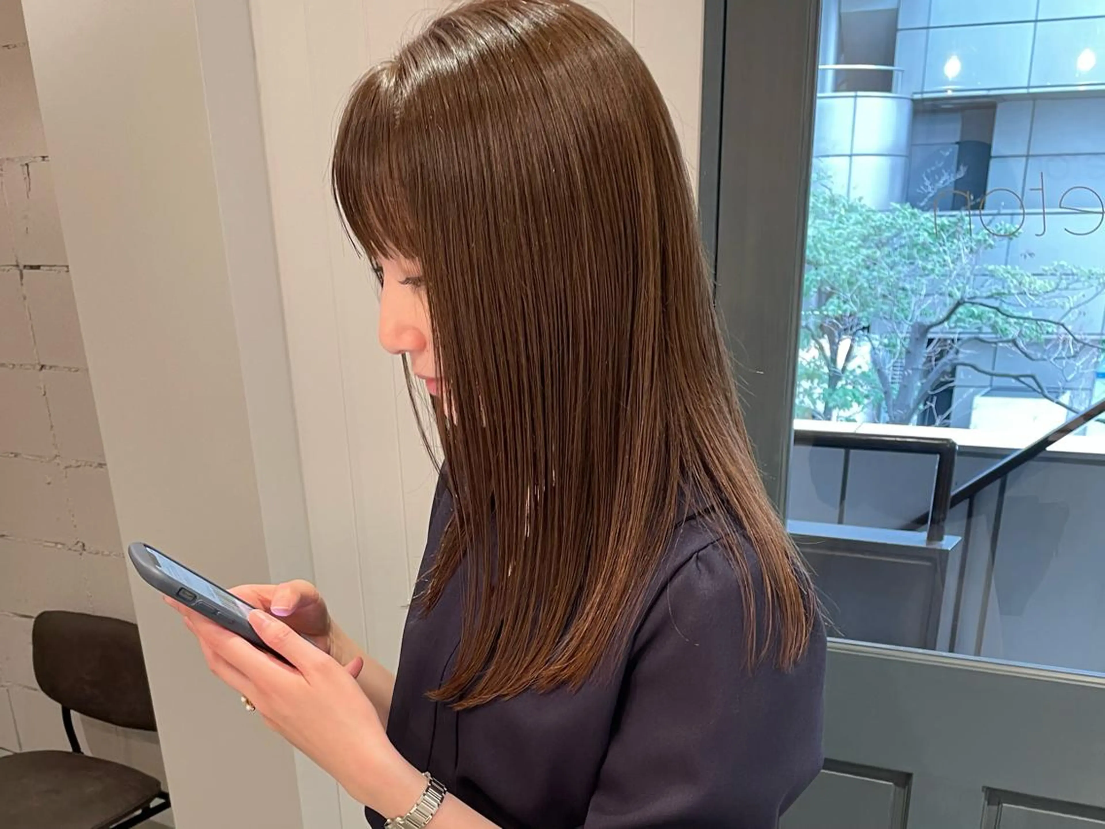 セミロング 上原 みちるのヘアスタイル