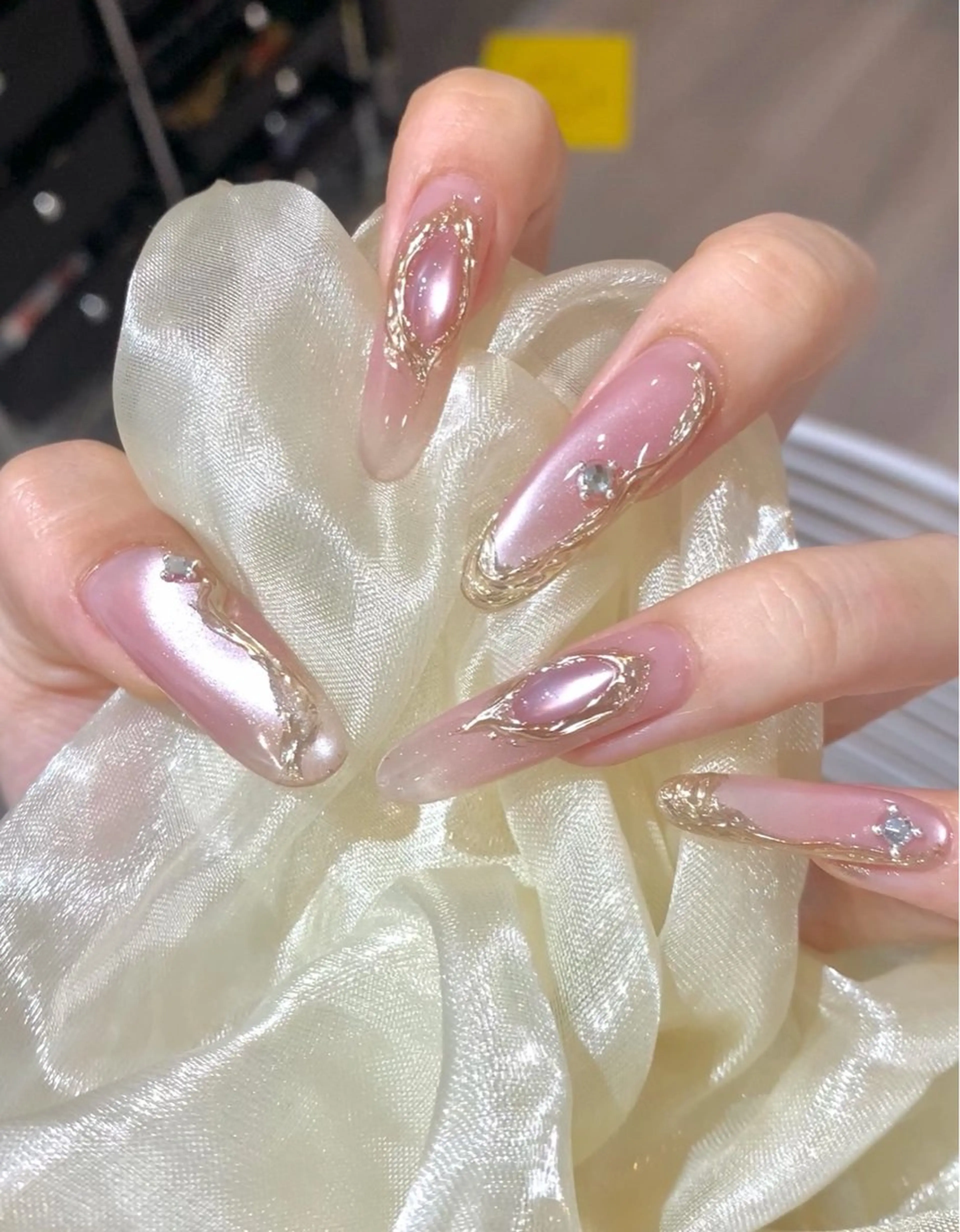 チップ長さ出し＋ワンカラー（簡単なアートあり）※オフなし（オフ別途¥1,000）の写真