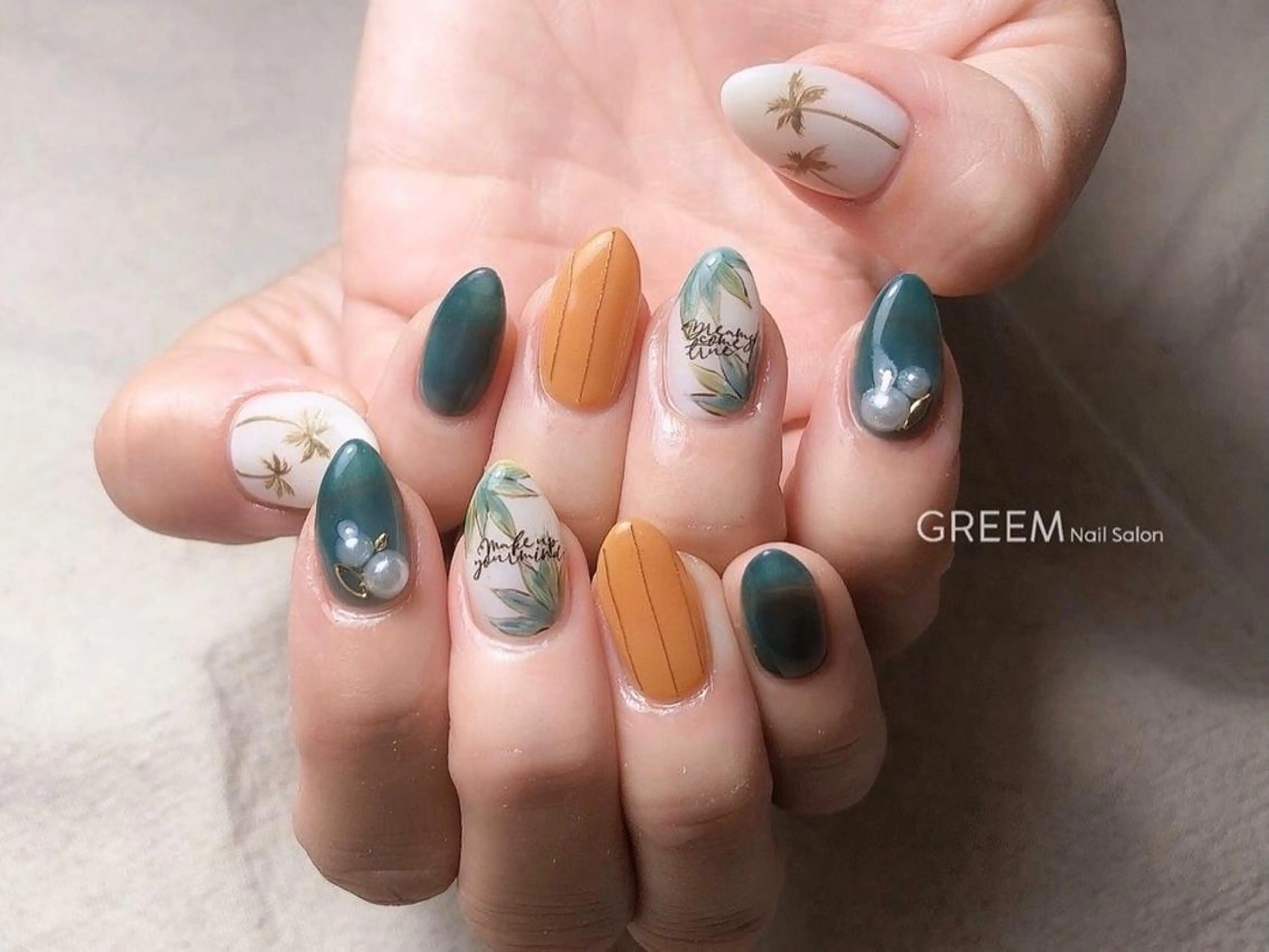 ネイル 夏ネイル GREEM グリームのネイルデザイン