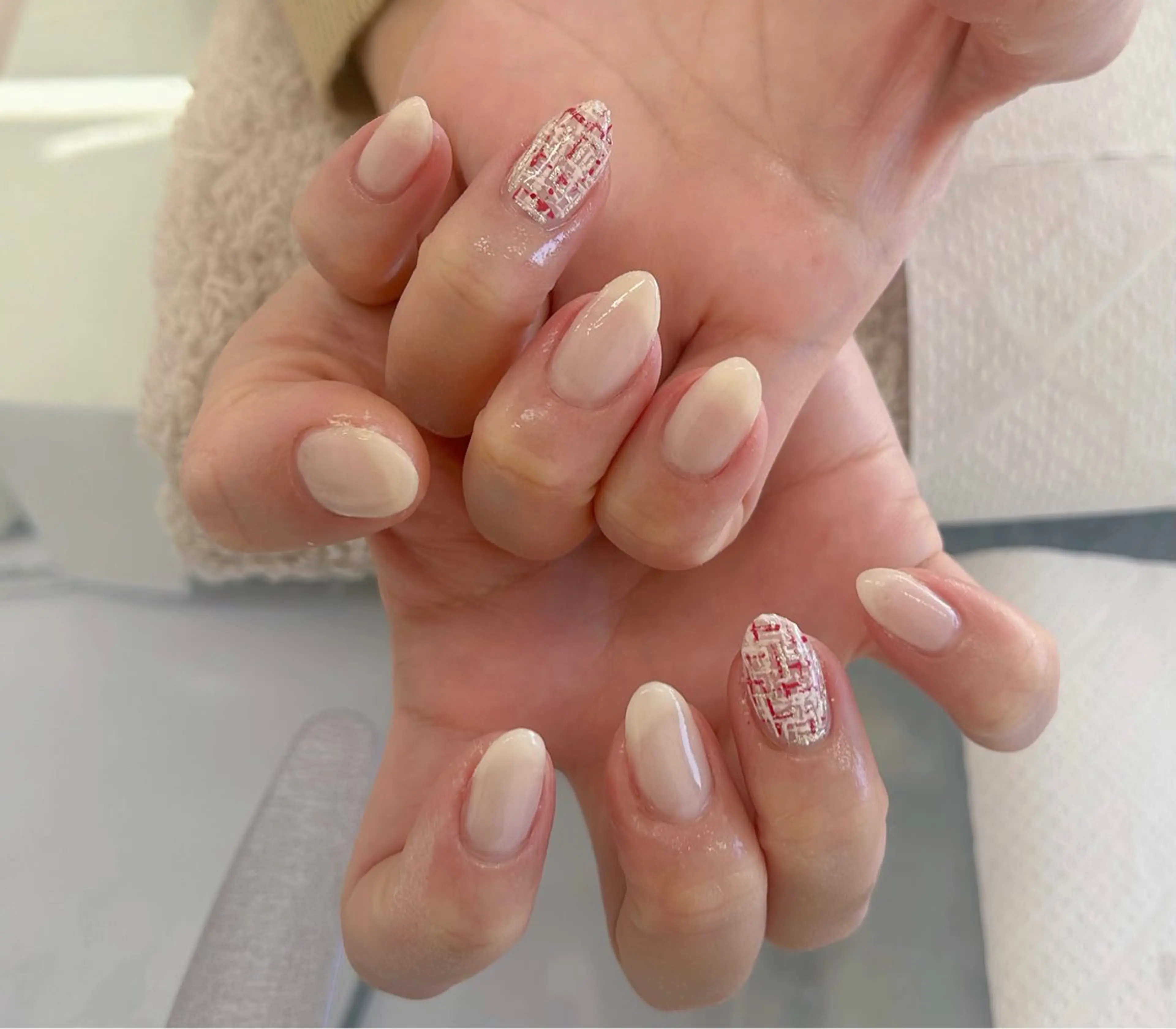 ネイル シンプルネイル ツイードネイル Viel💅 ~Kanon~のネイルデザイン