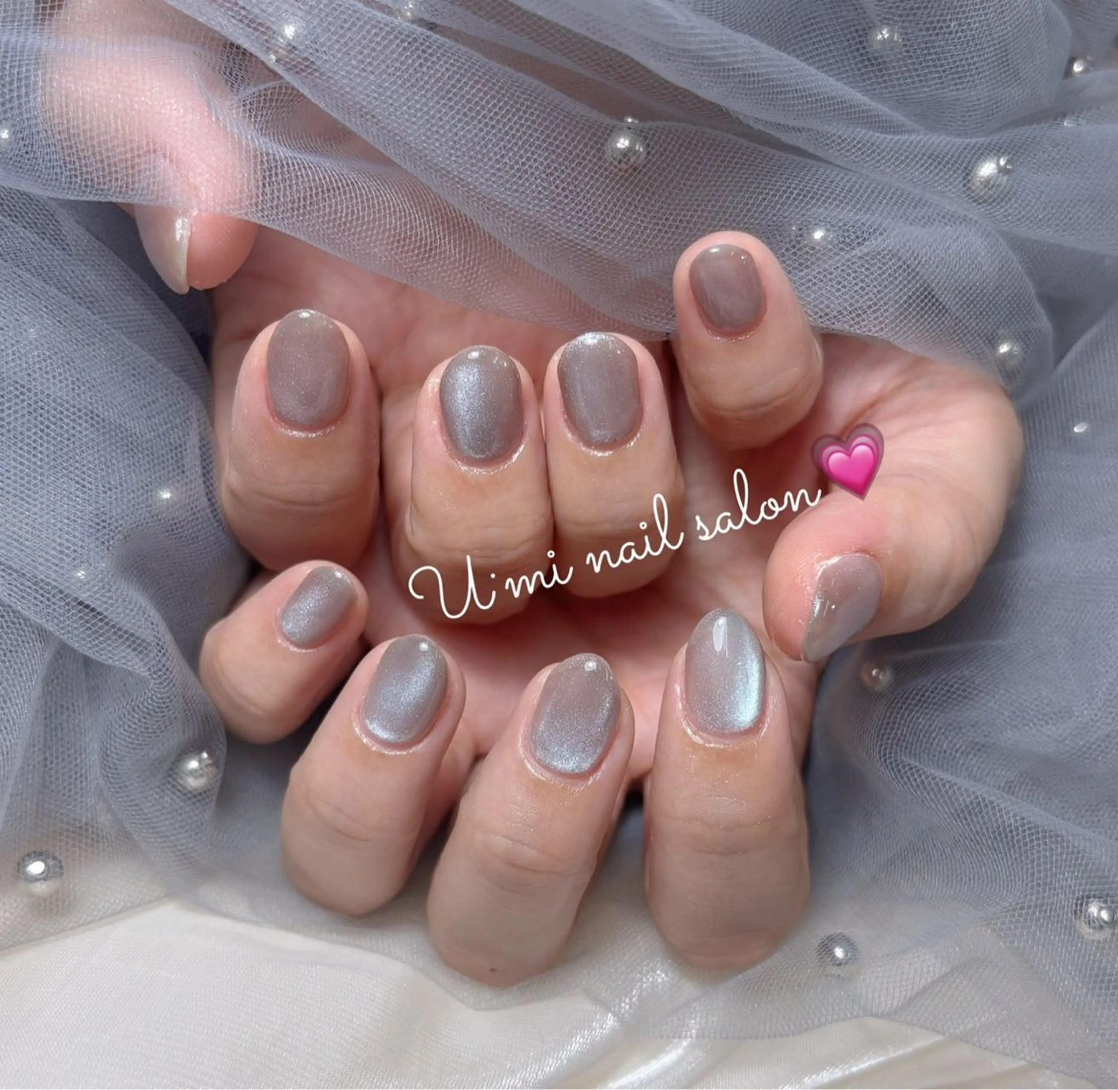 ネイル マグネットネイル マグネットワンカラー ワンカラーネイル Ｕ·Mi nail salon所属・u・mi  上野御徒町パラジェルのネイルデザイン