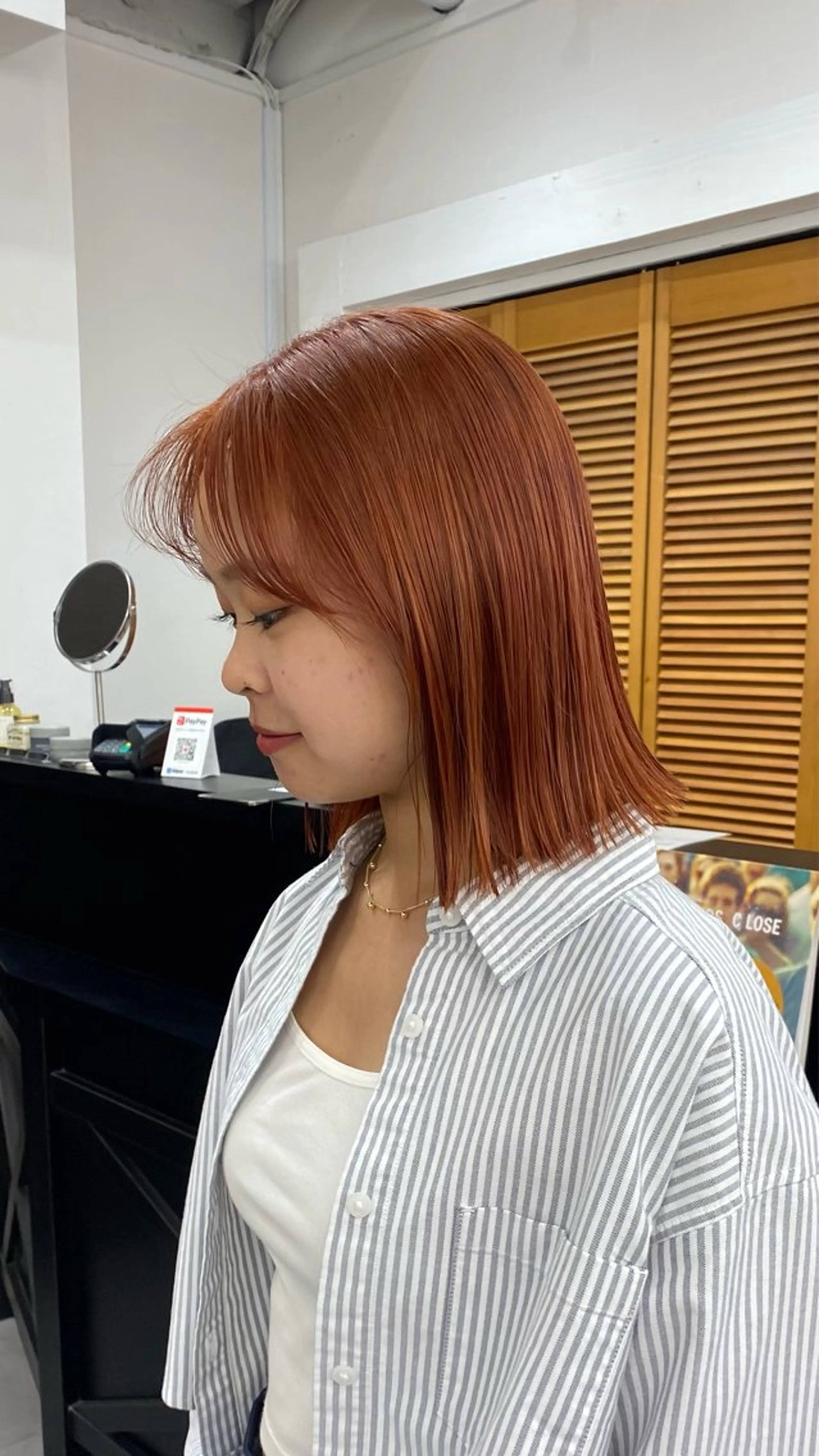 ミディアム カラー カット ヘアカラー トリートメント レイヤーボブ/ 艶カラー/サナ🌼のヘアスタイル