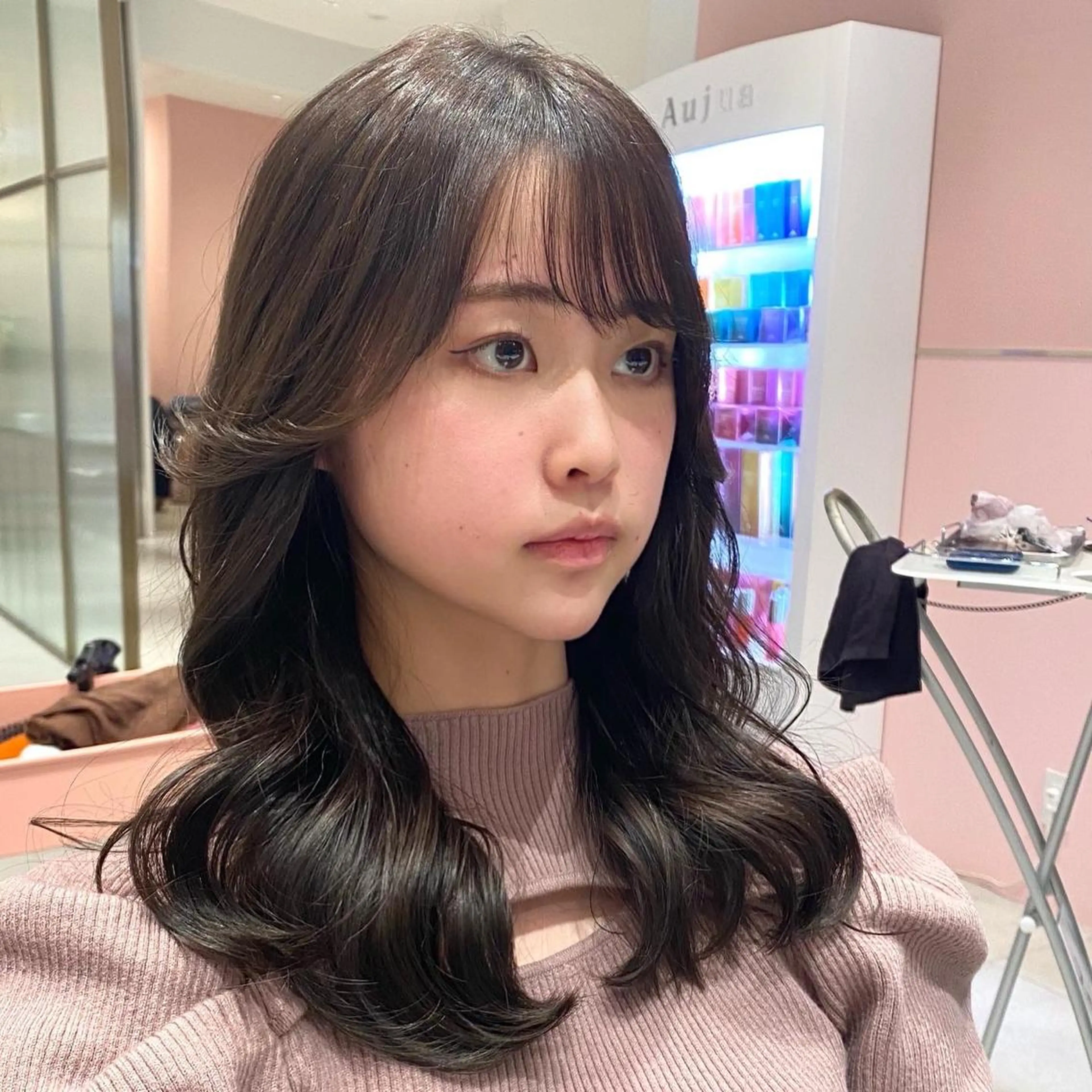 セミロング カット ヘアカラー トリートメント 韓国くびれレイヤー 🇰🇷はづきのヘアスタイル