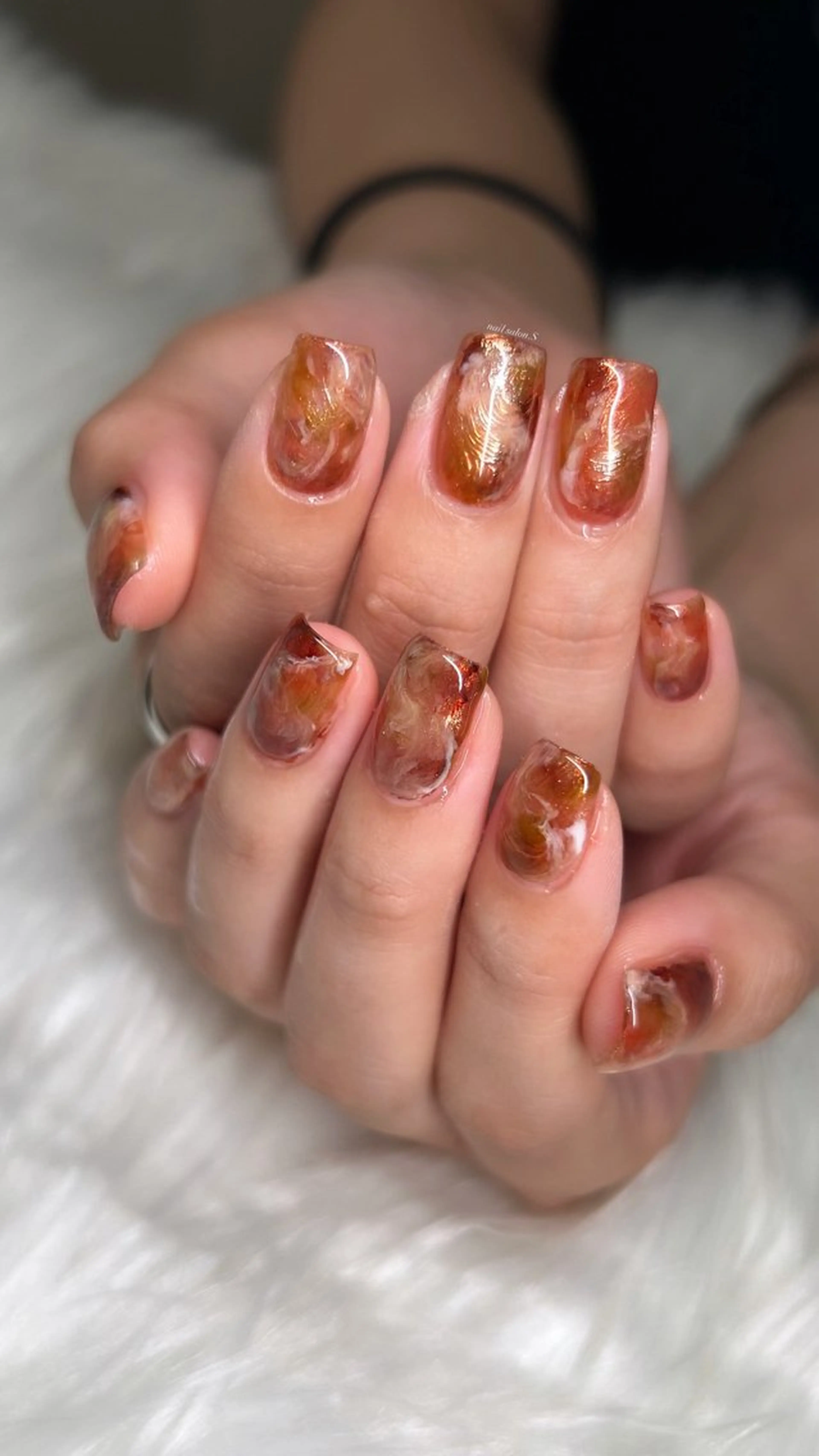 ネイル アートネイル 長さ出し ニュアンスネイル 関山 志乃のネイルデザイン