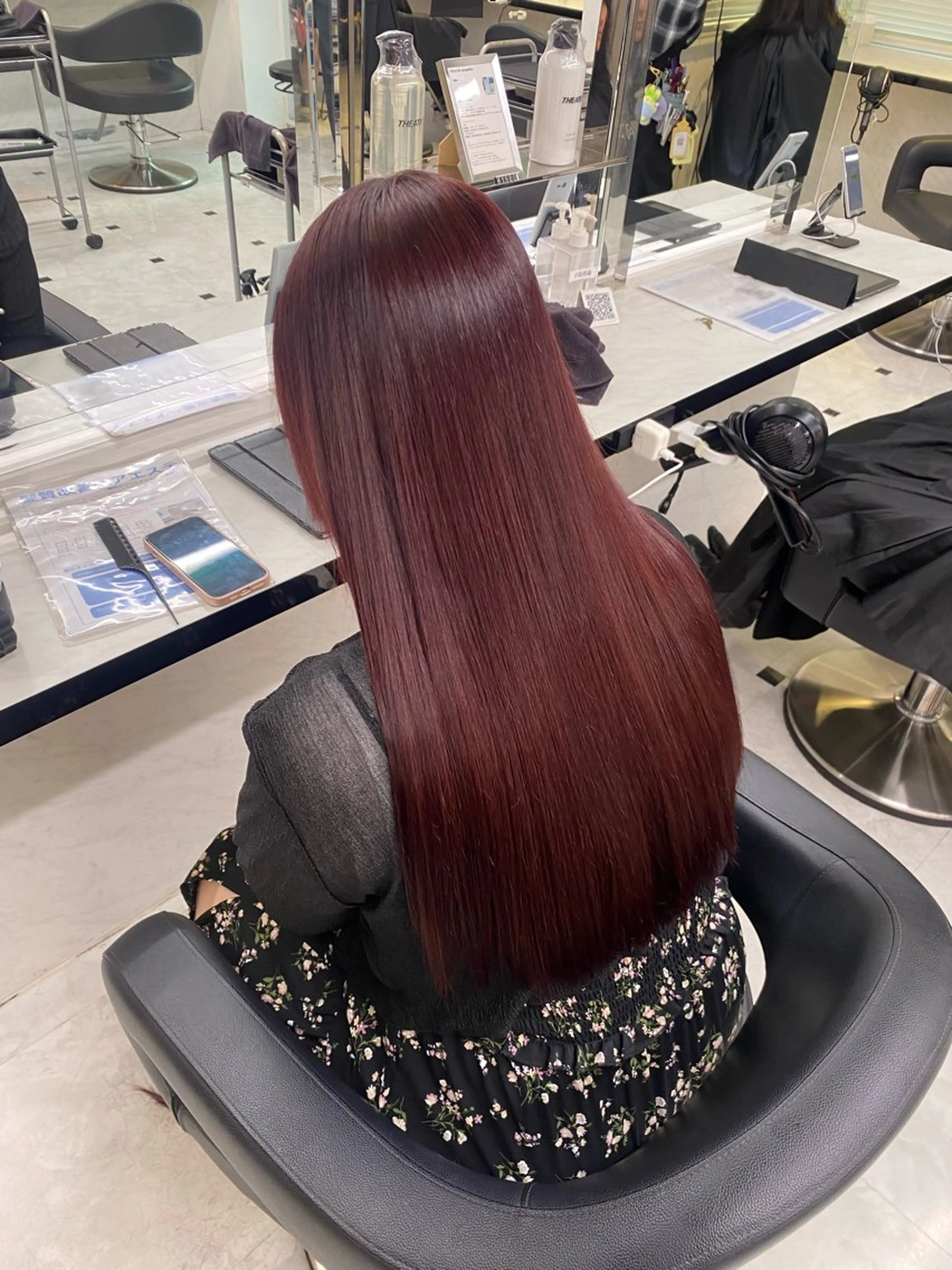 ロング ヘアカラー トリートメント ヘッドスパ ヘアセット ♥️韓国/ガーリー 暖色misa♥️のヘアスタイル