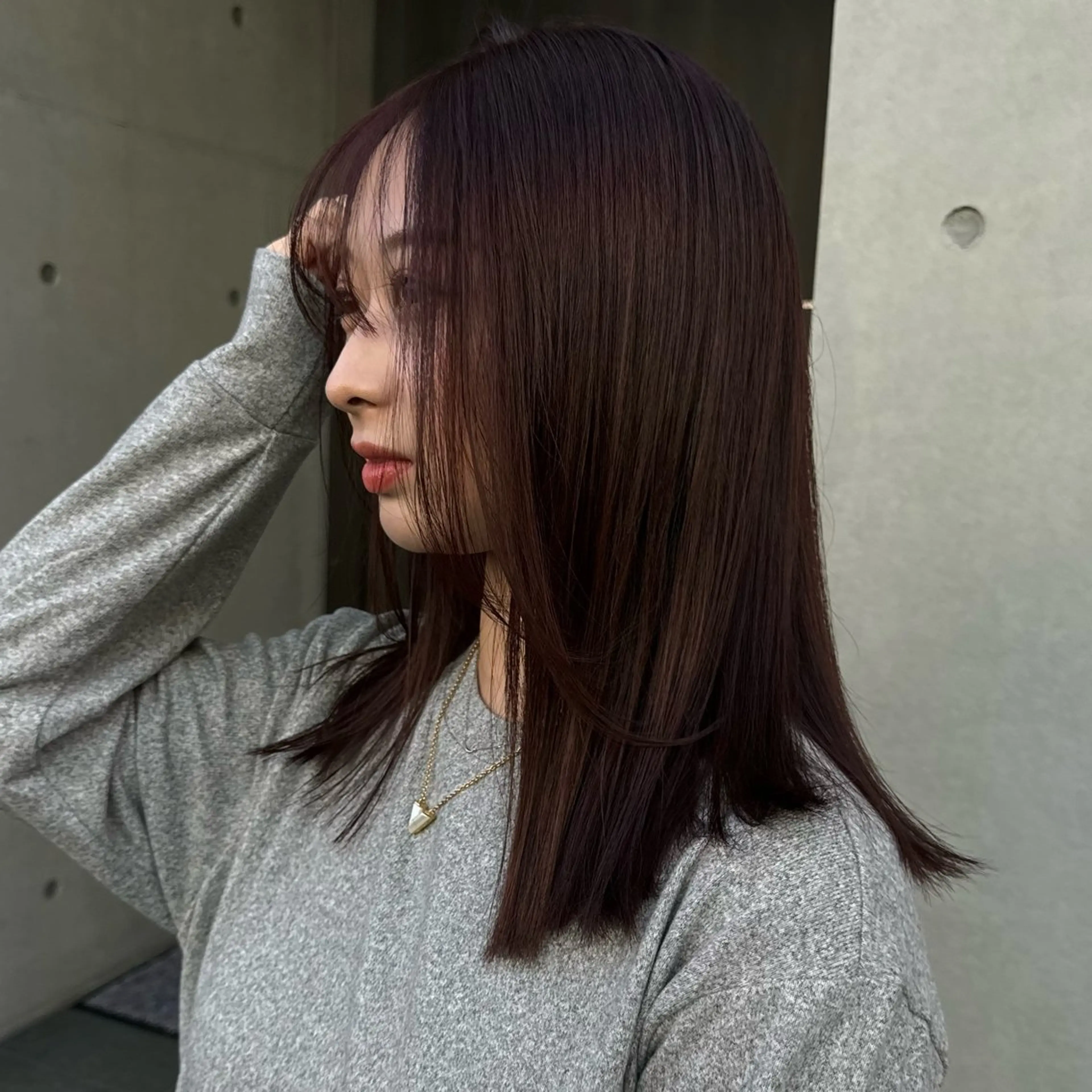 ミディアム カラー カット ヘアカラー トリートメント 似合わせhair /モガミユナ🎀のヘアスタイル