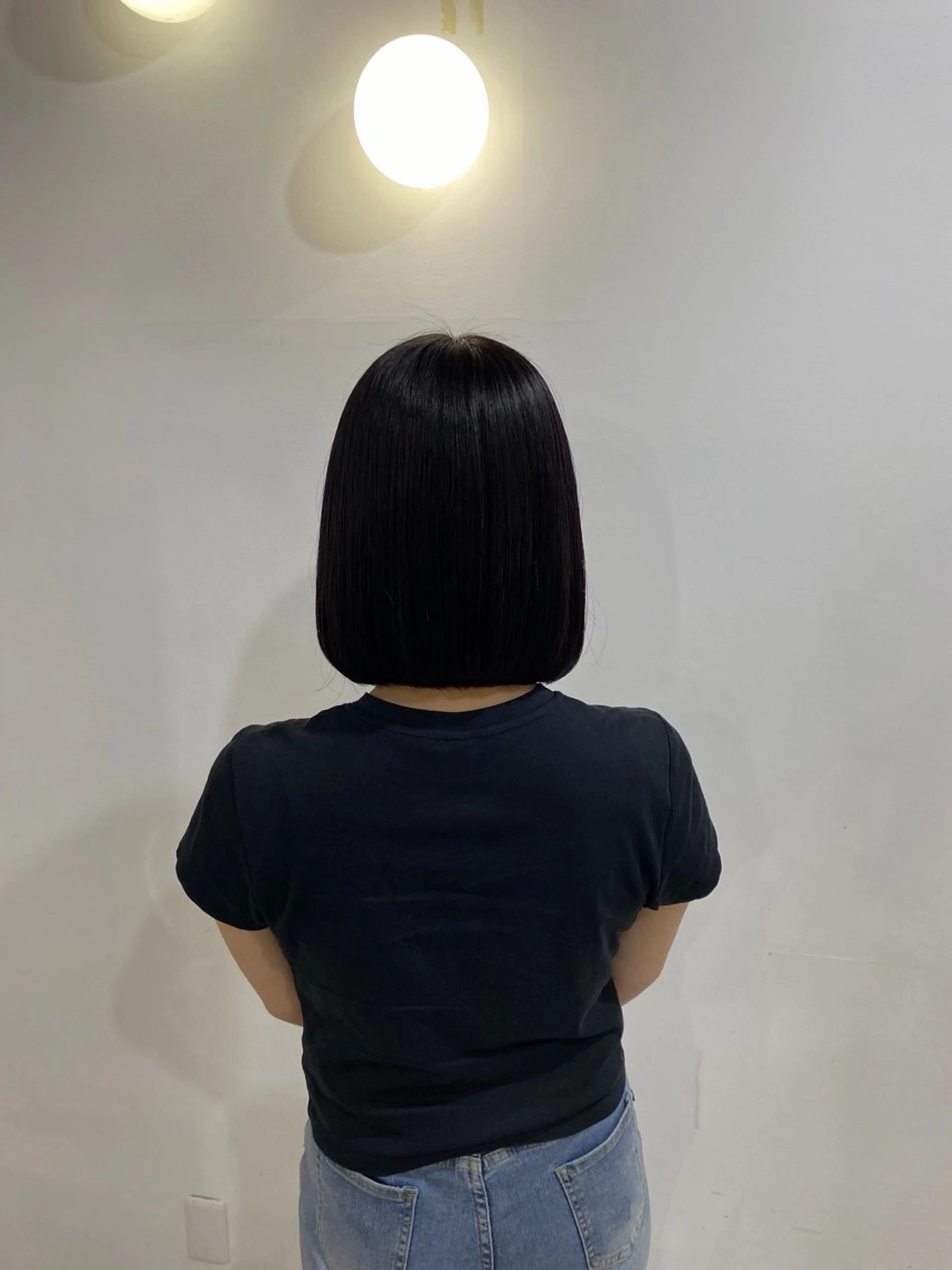 ミディアム カラー ボブ ハナダ メイのヘアスタイル