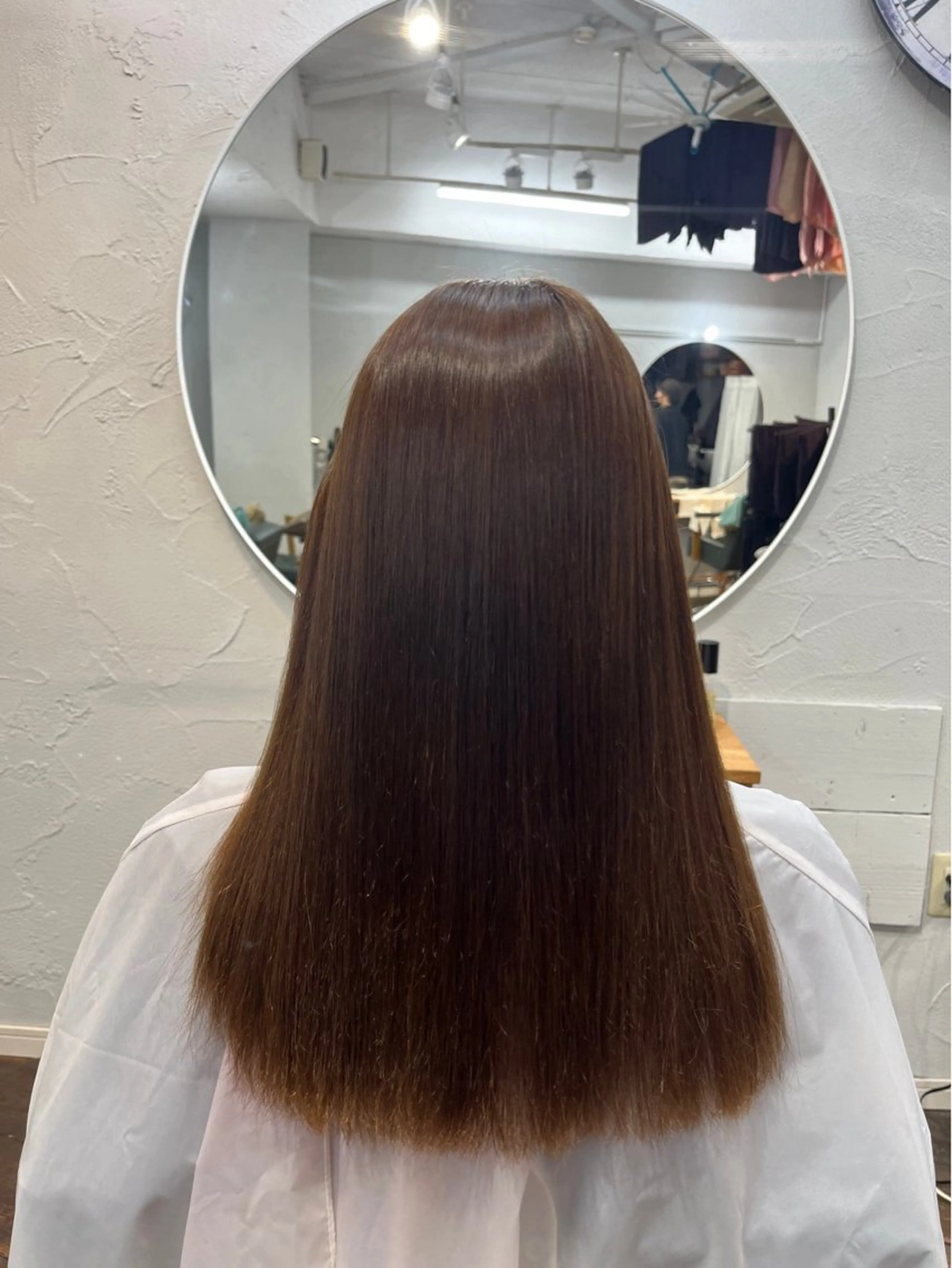 ミディアム 縮毛矯正 cuore/ みく/艶カラーのヘアスタイル