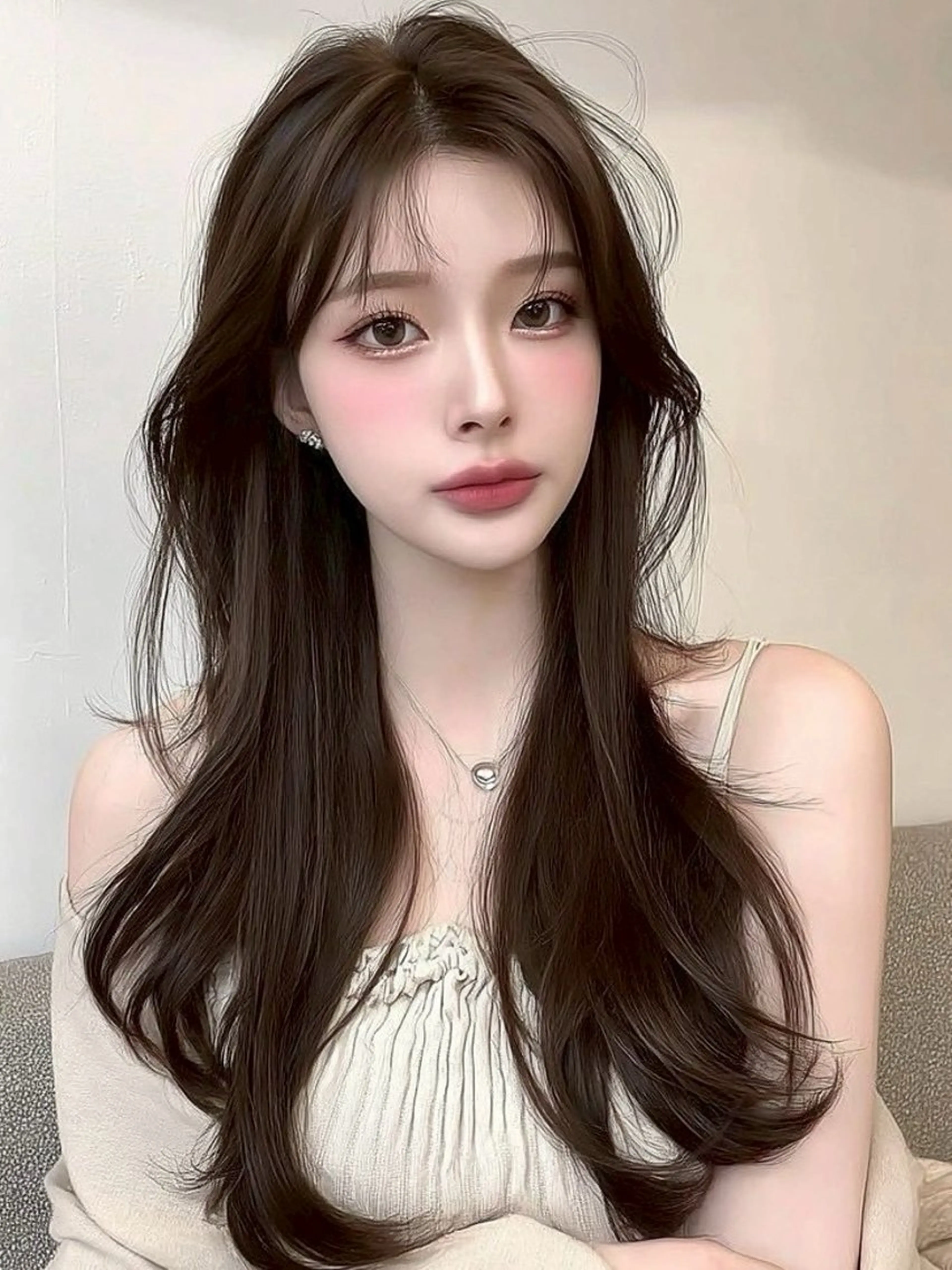 ロング カラー 透明感カラー 髪質改善 縮毛矯正 カット ヘアカラー トリートメント りきと🦋河原町 縮毛矯正/艶カラーのヘアスタイル