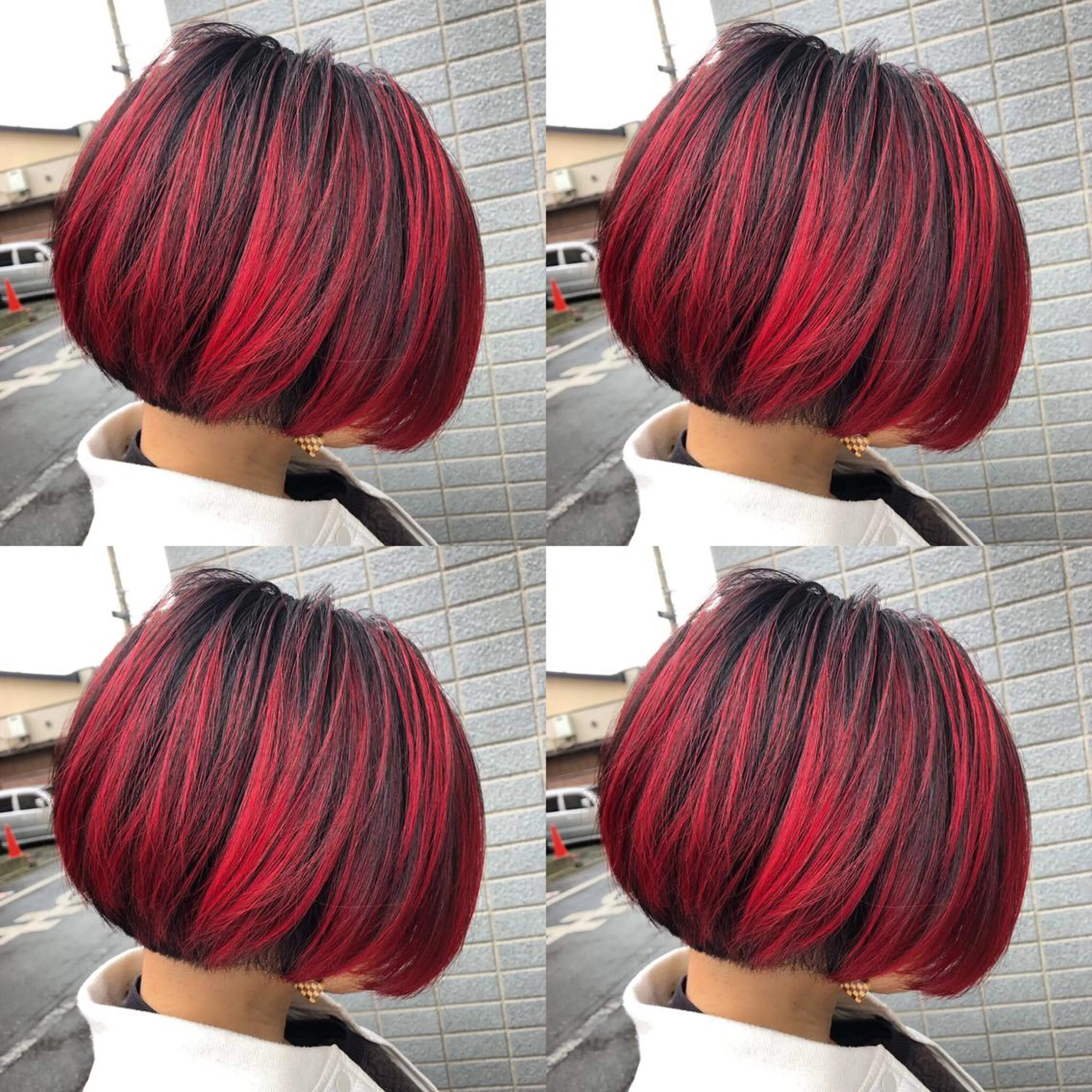 ショート カラー バレイヤージュ レイヤーカット 似合わせ レイヤー須川のヘアスタイル