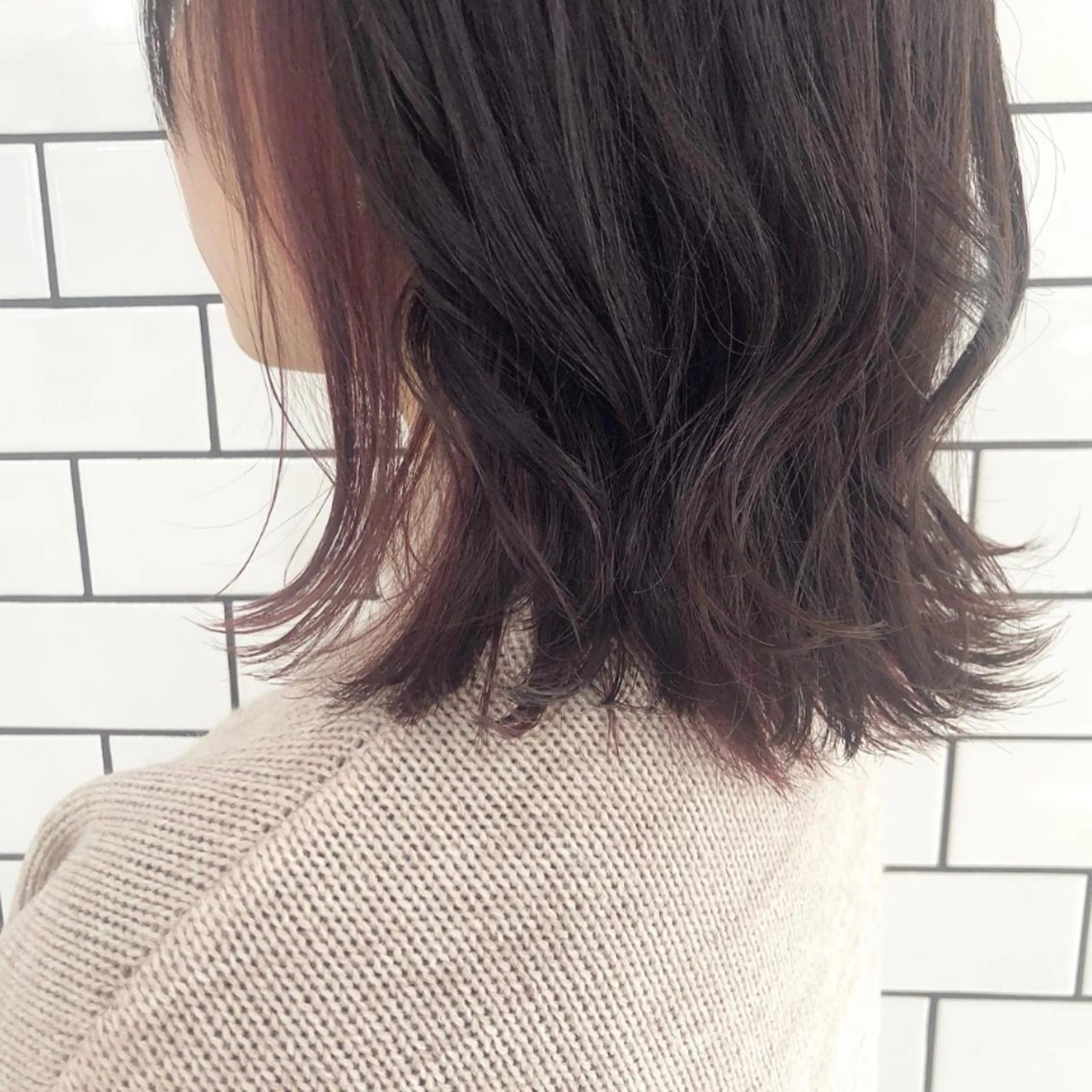 ミディアム カラー お洒落パーマ/ 艶カラー/michiのヘアスタイル