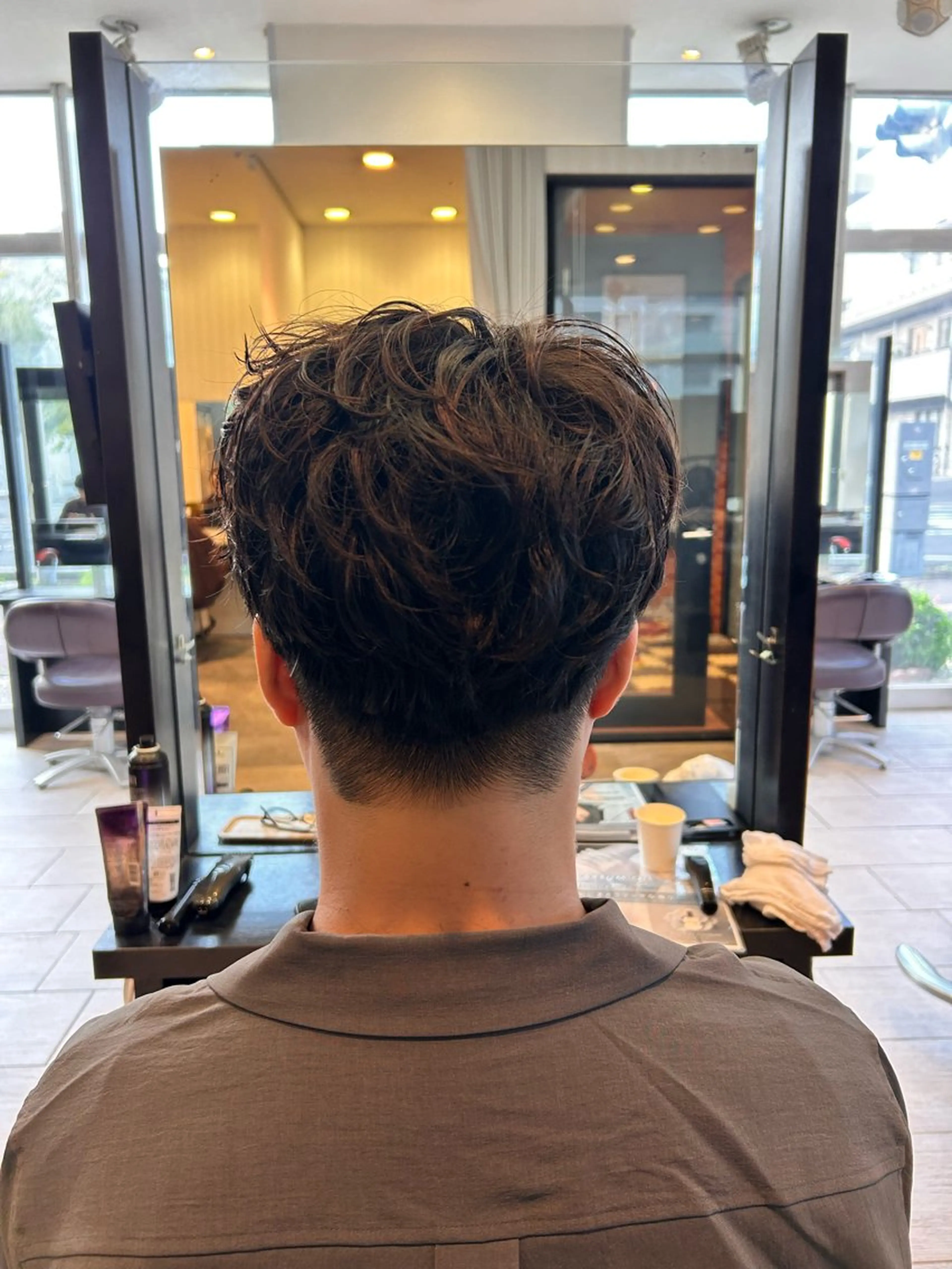 ショート パーマ メンズ EARTH大宮宮原店所属・ri kuのヘアスタイル