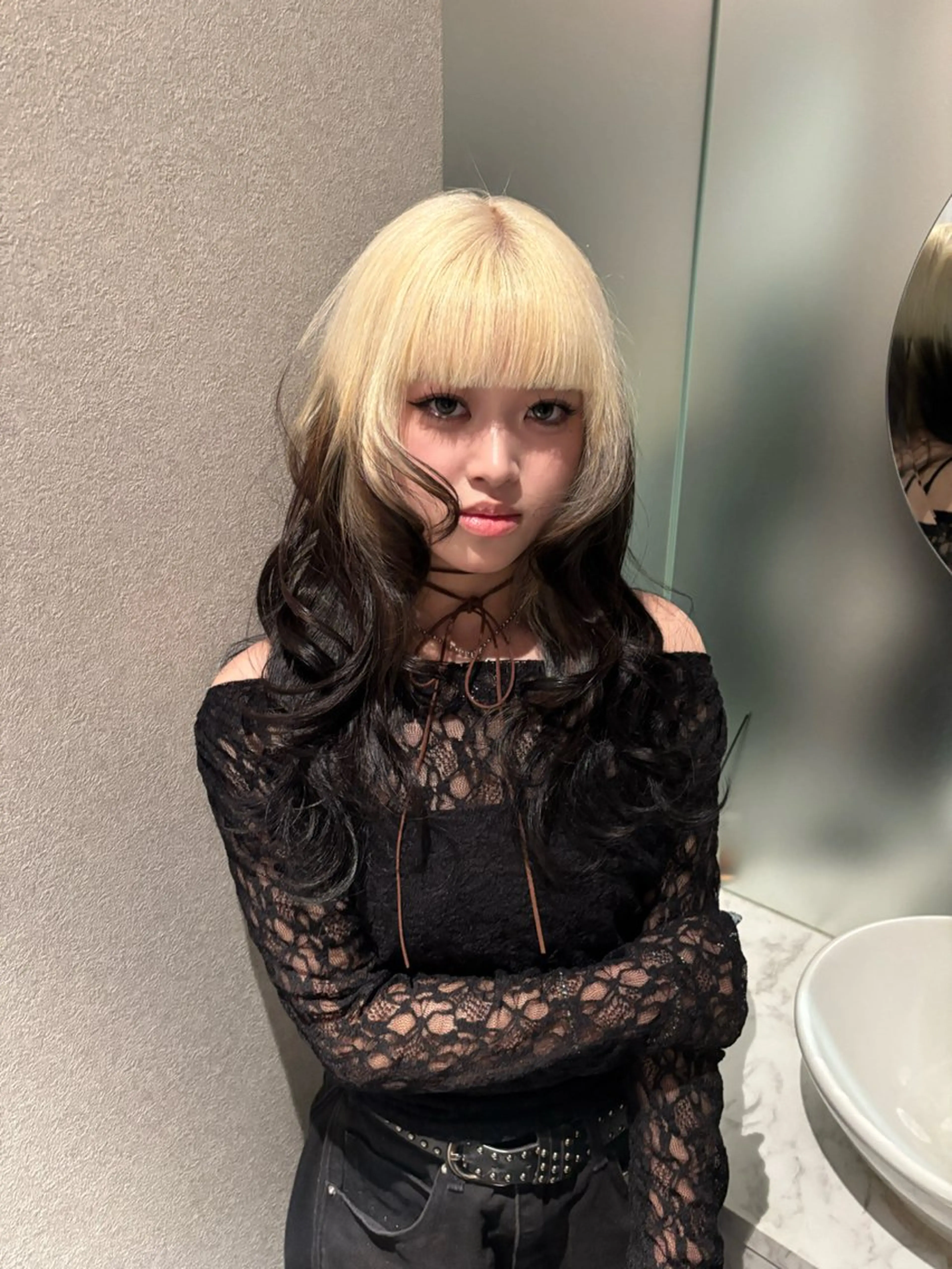 ロング カラー ヘアアレンジ ヘアカラー トリートメント ミルクティー/ピンク カラー/ みう🎀のヘアスタイル