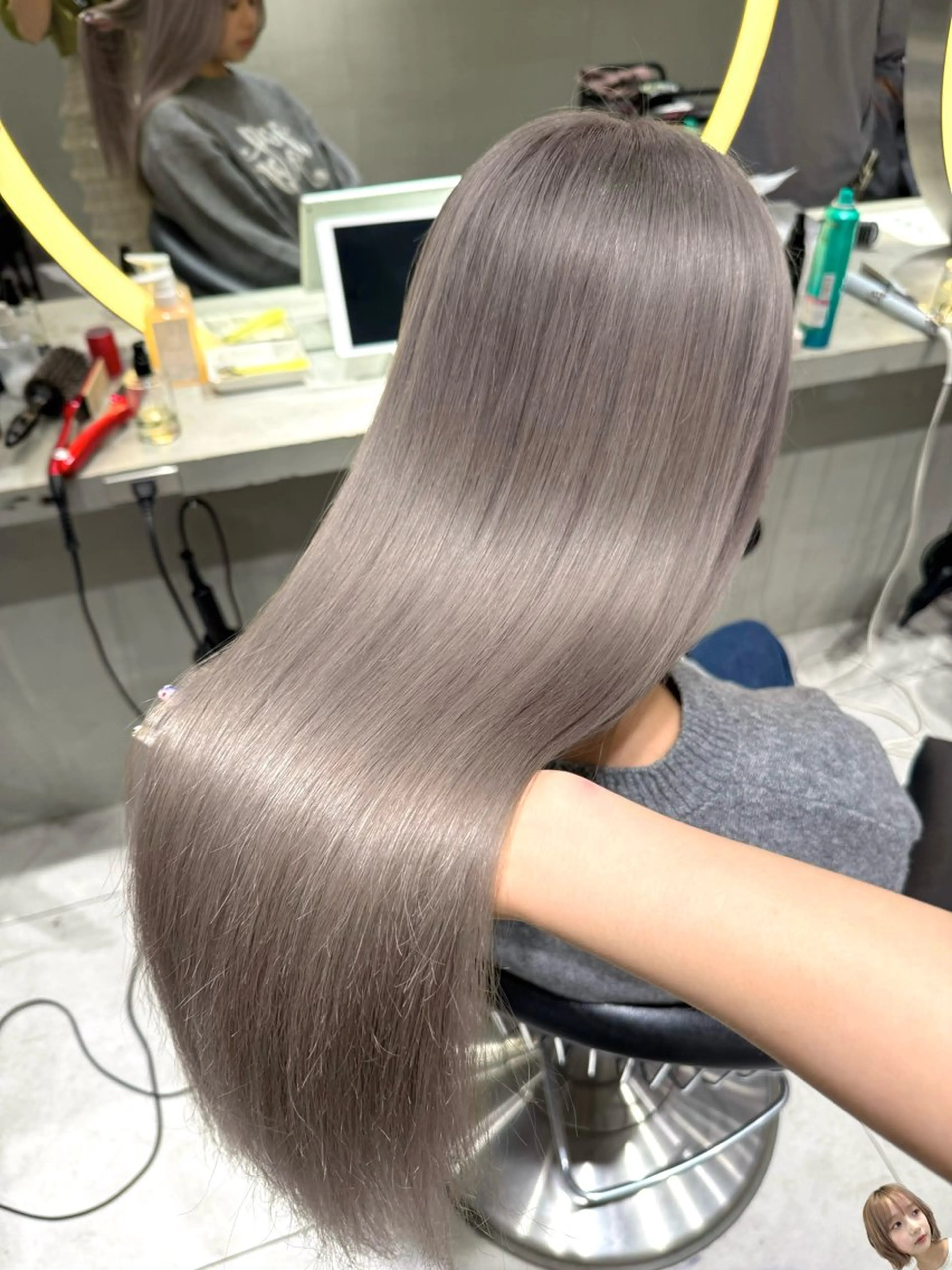 ロング ヘアカラー トリートメント ハルナ / 韓国ヘア♪のヘアスタイル