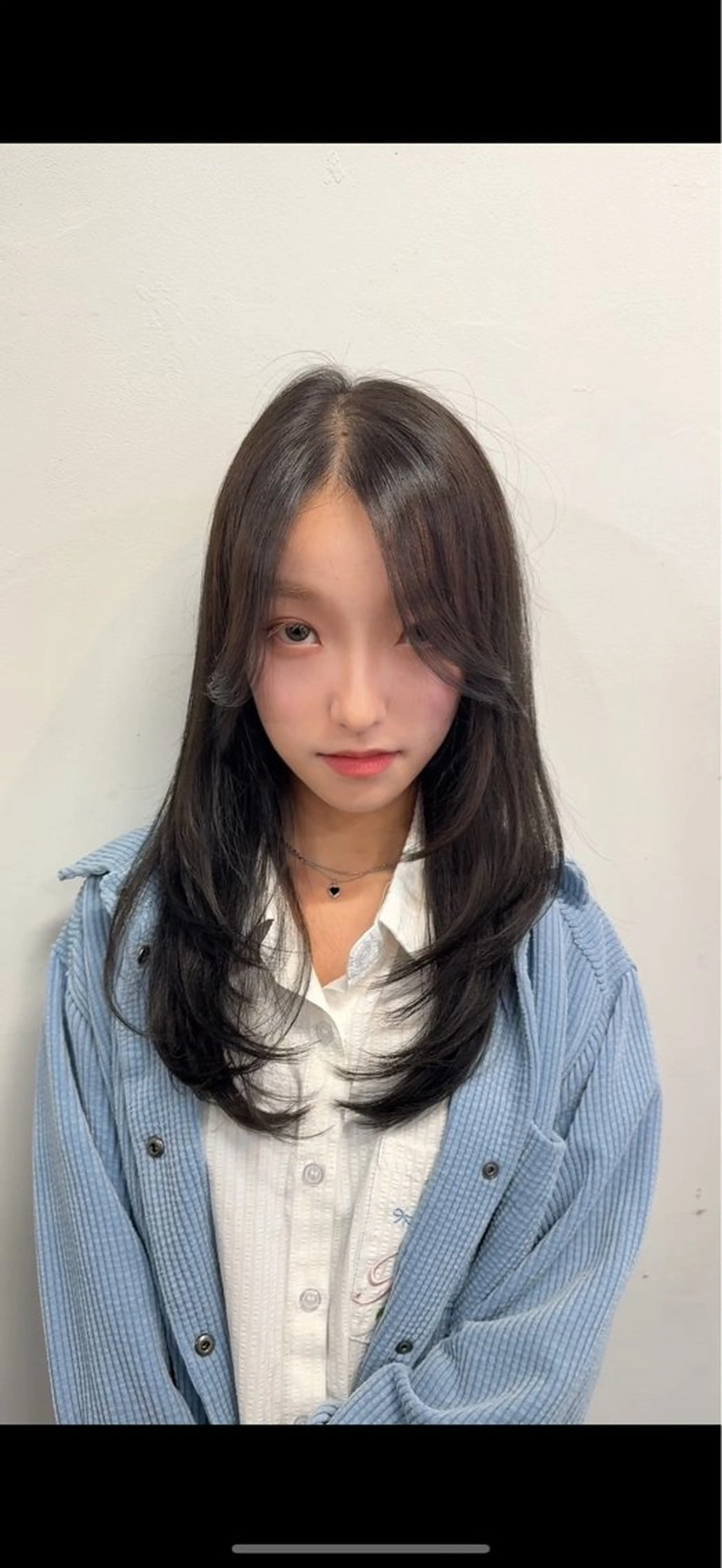 セミロング ハッシュカット ハイレイヤー レイヤーカット カット トリートメント 【韓国レイヤー特化 ハッシュカット】のヘアスタイル