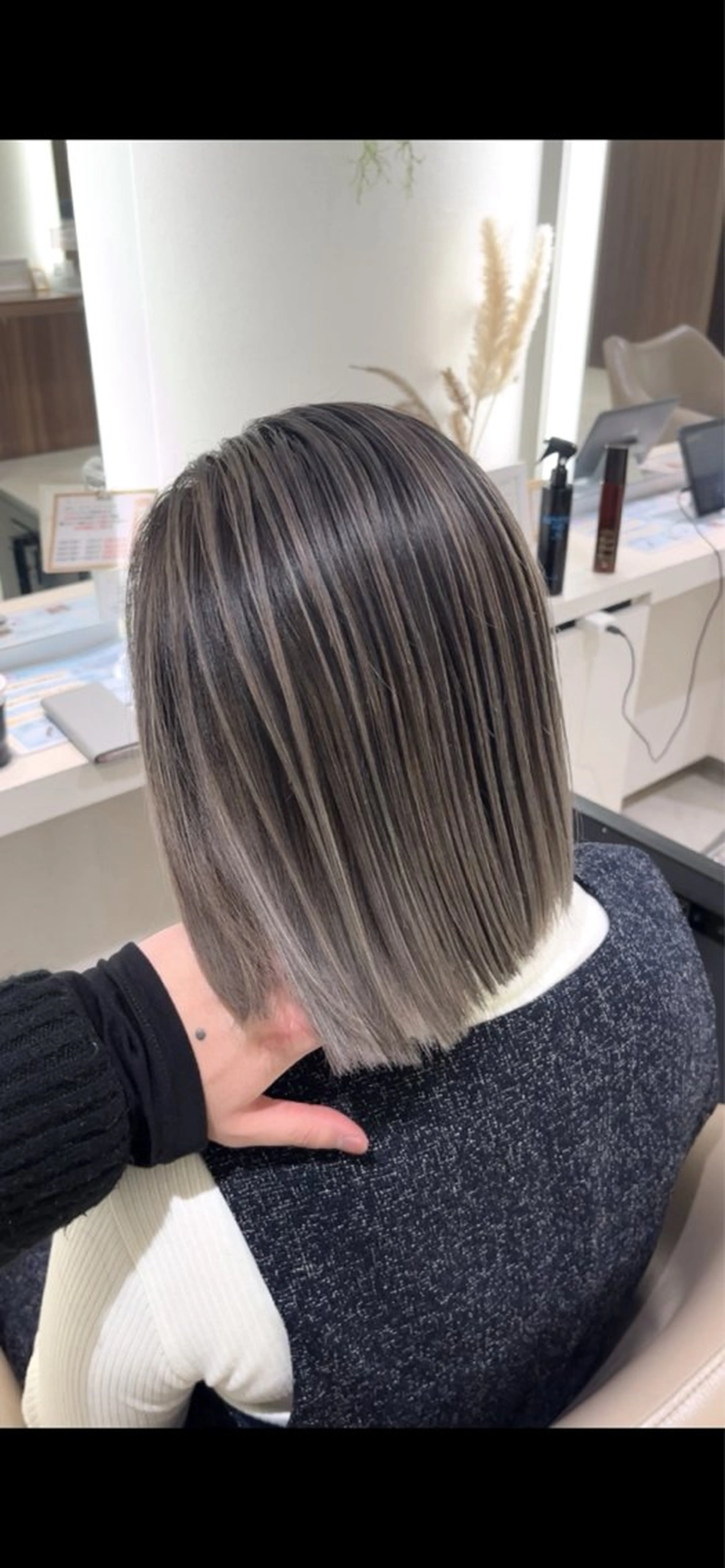 ショート カラー バレイヤージュ ベージュカラー 透明感カラー グレージュ ハイライトカラー ヘアカラー トリートメント 大宮/バレイヤージュ /澤田隆誠のヘアスタイル