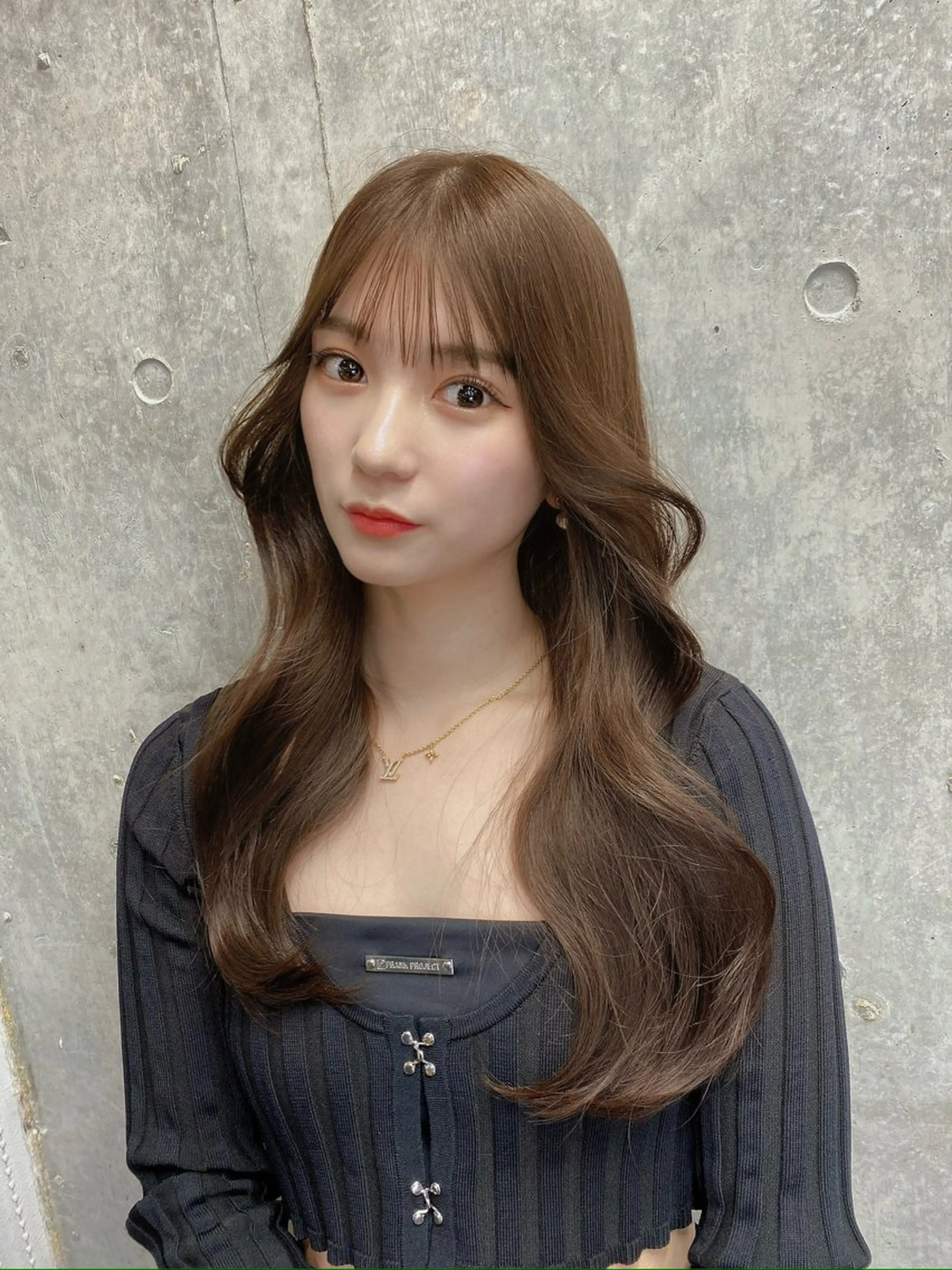 ロング カット ヘアカラー 縮毛矯正 youres hair 東新宿のヘアスタイル