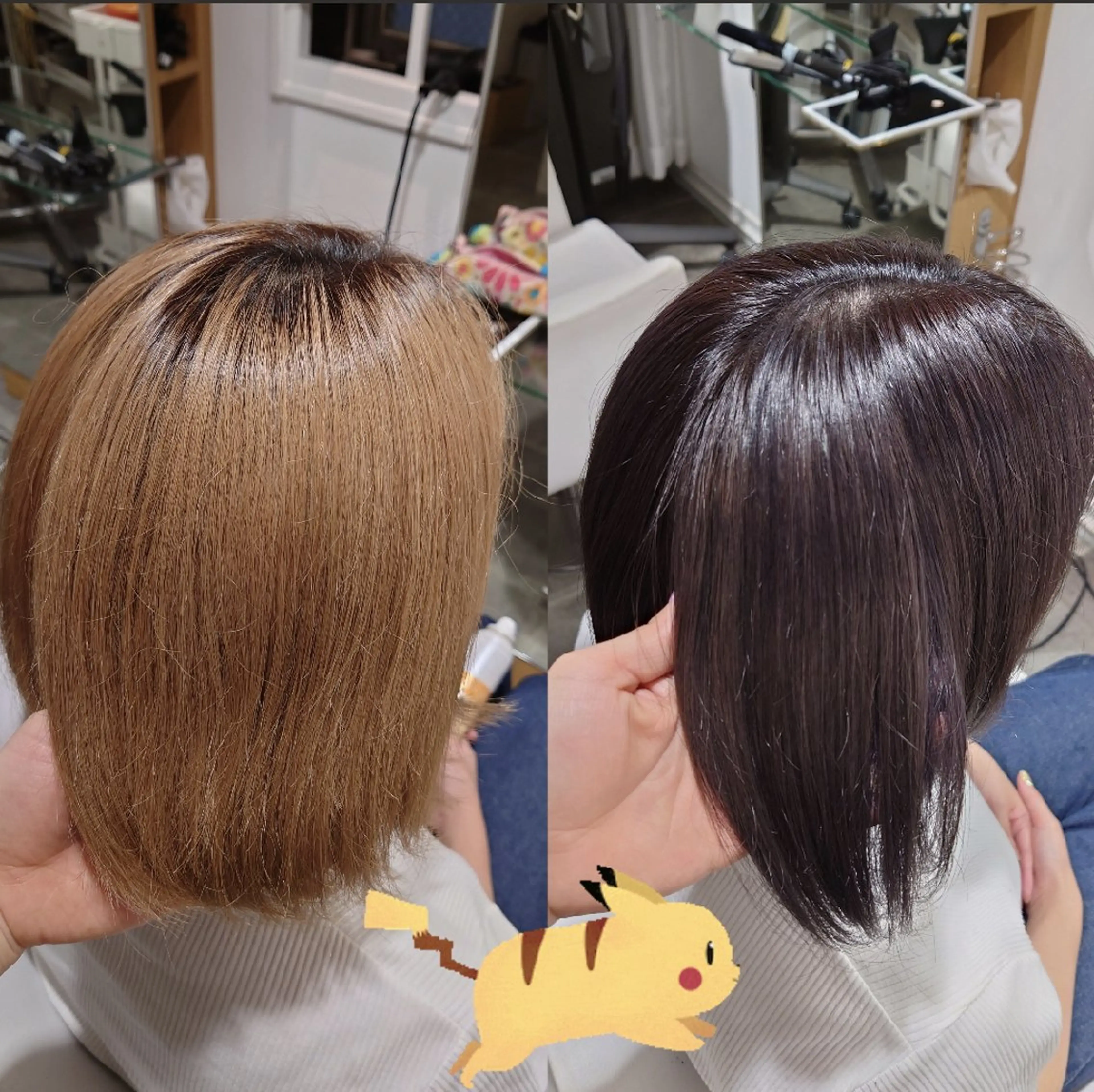ショート カラー ヘアアレンジ ベージュカラー ブリーチ グレージュ ハイトーンカラー シルバー ヘアカラー トリートメント かわい ゆうな 髪質改善/縮毛矯正のヘアスタイル