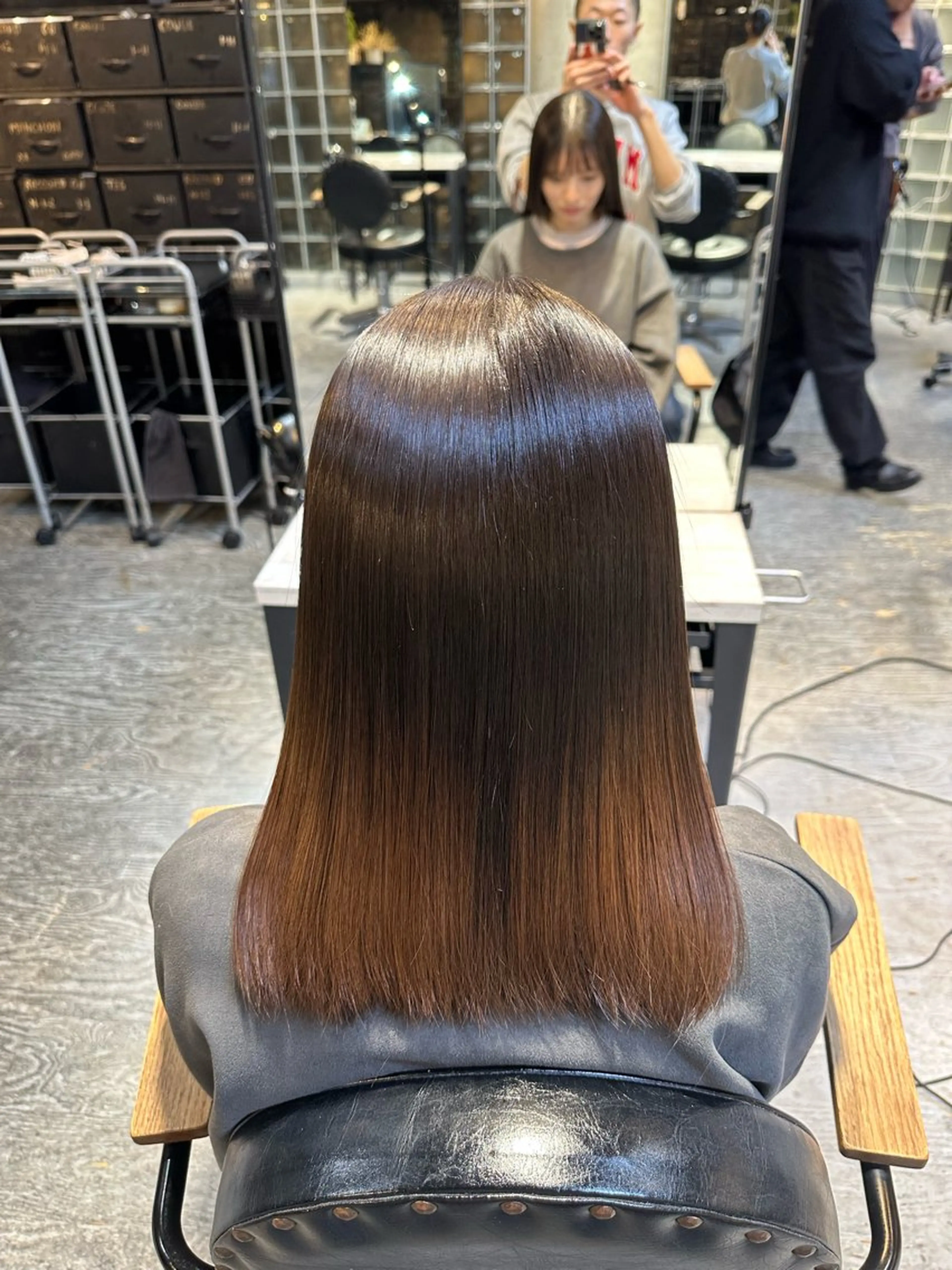 セミロング 縮毛矯正 🪐縮毛矯正／海陸 翔のヘアスタイル