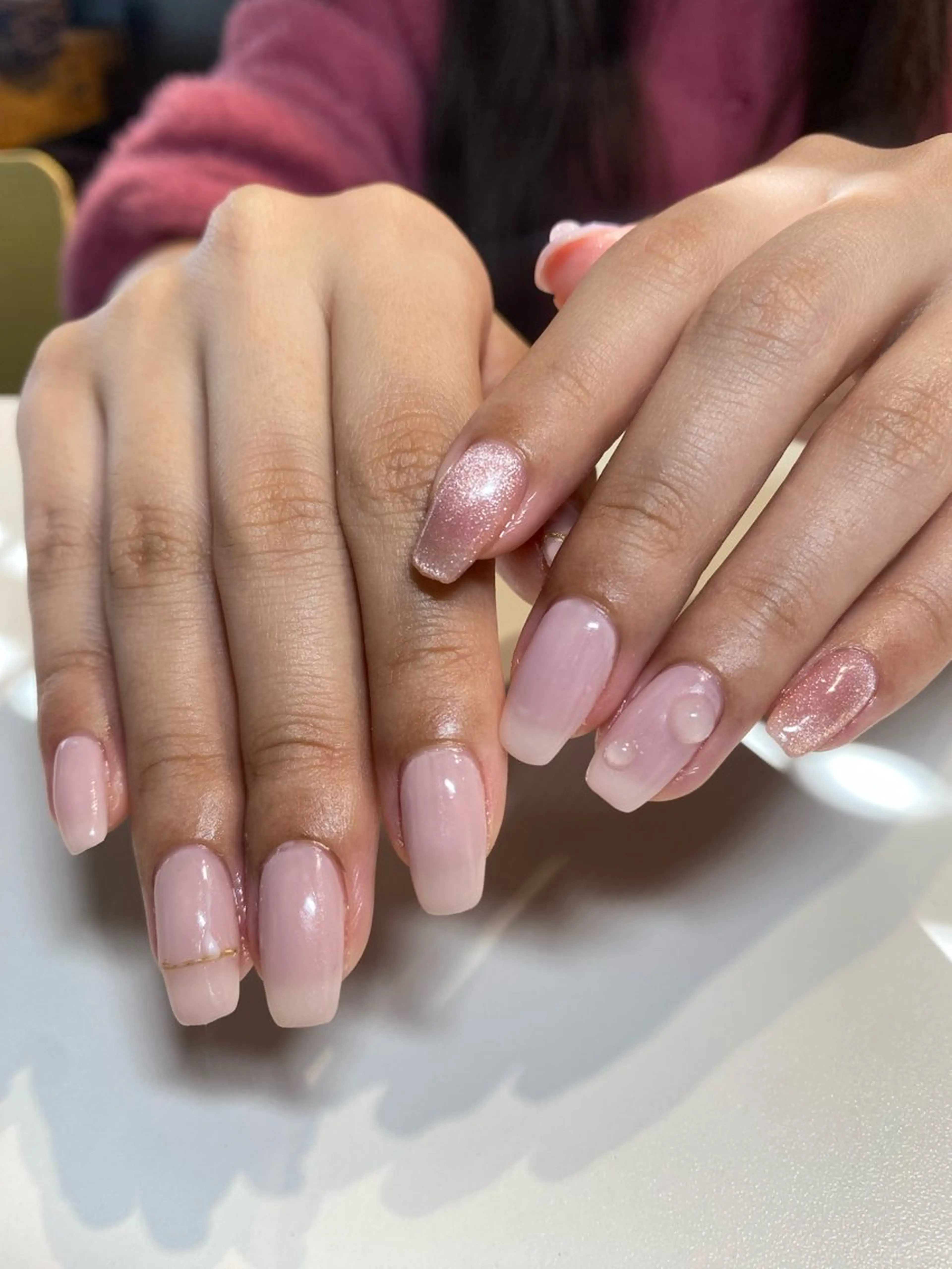 ネイル フットネイル フレンチネイル ジェルネイル グラデーション マグネットネイル ハンドネイル ヘアー.ネイル二刀流 misa🫧のヘアスタイル