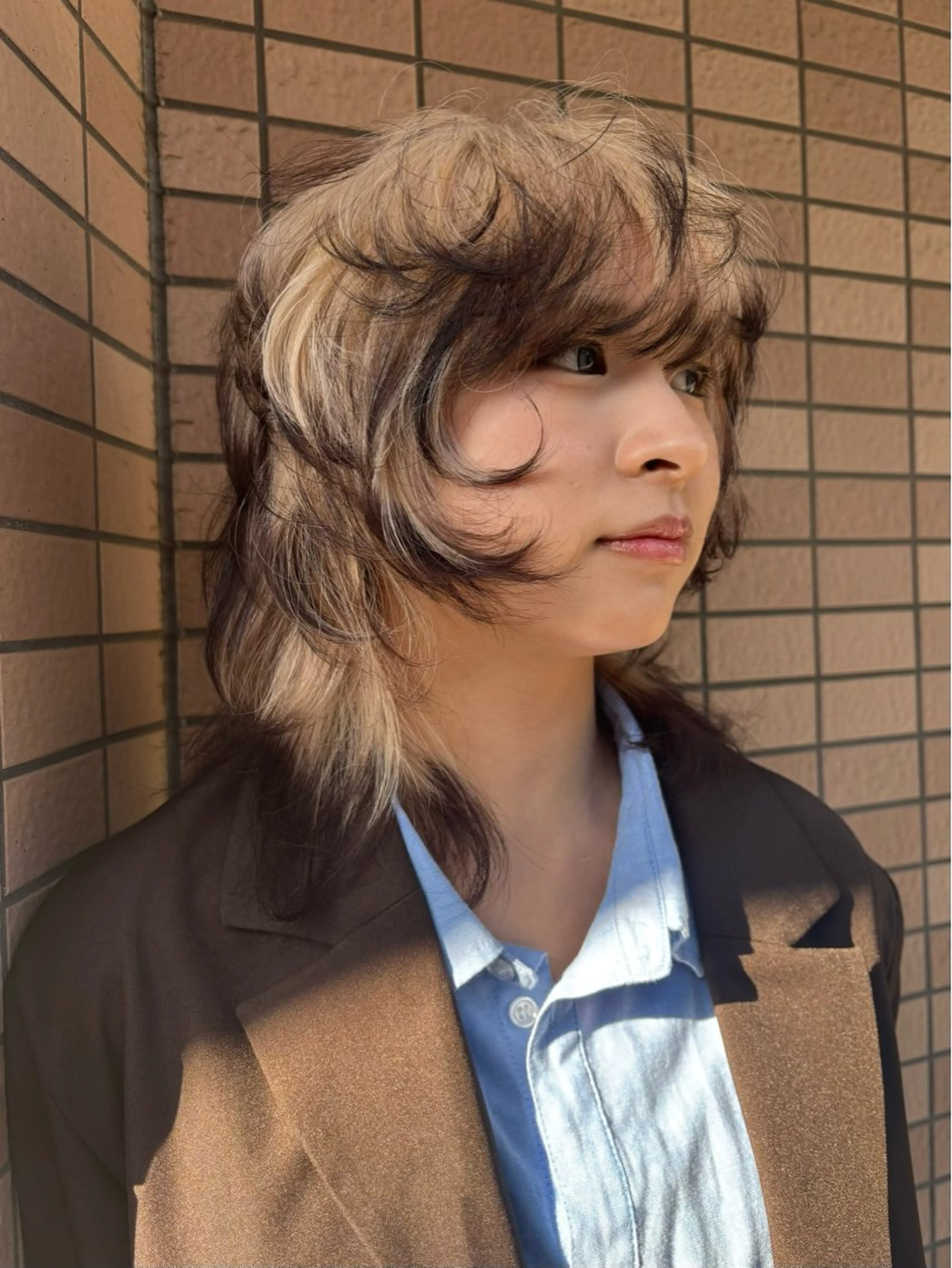 ミディアム カラー ブリーチ ダブルカラー カット ヘアカラー 後藤 一真のヘアスタイル