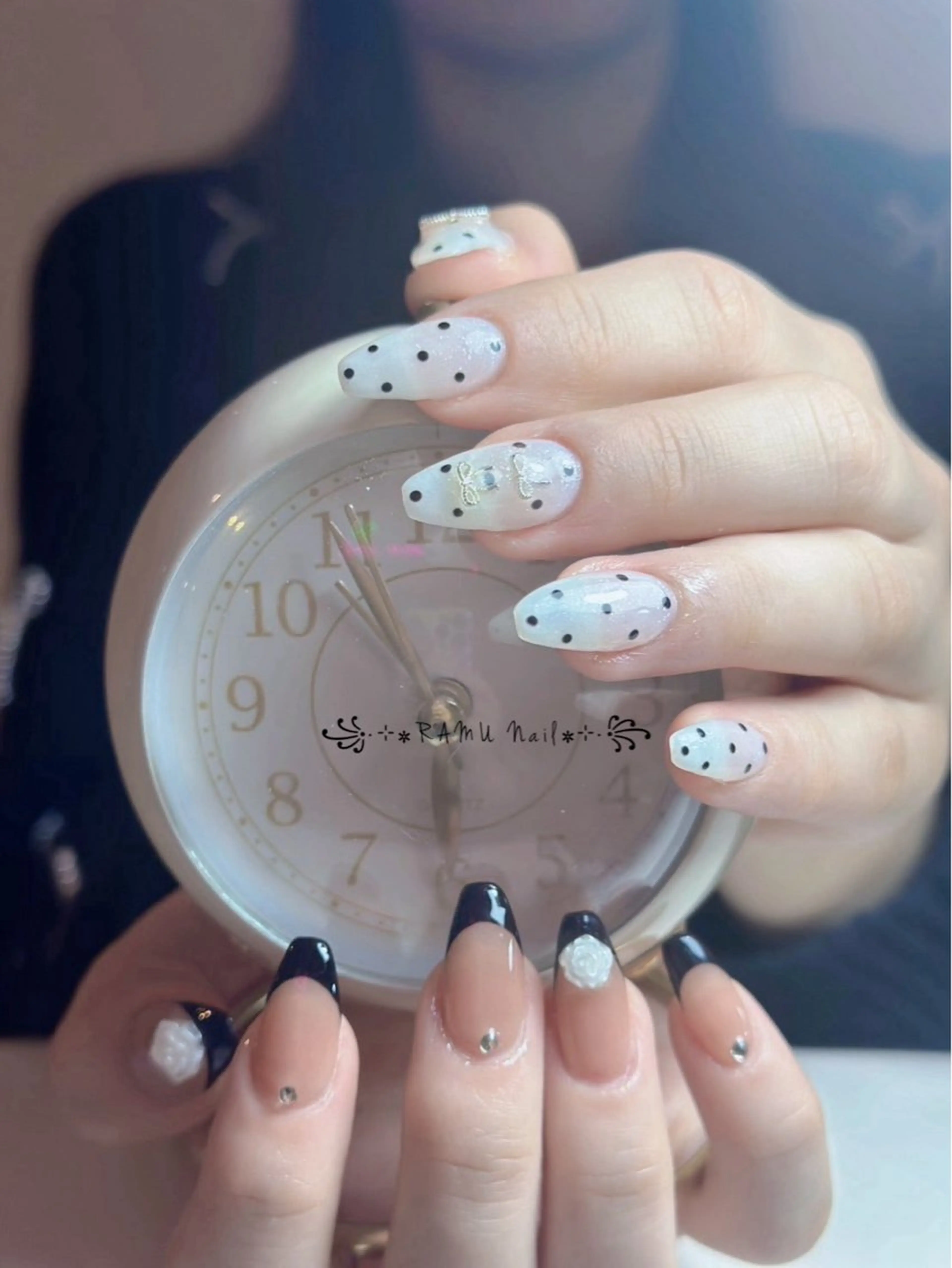 ネイル キラキラネイル マグネットネイル ミラーネイル ピンク 春ネイル ハンドネイル RAMU Nail 恵比寿店のネイルデザイン