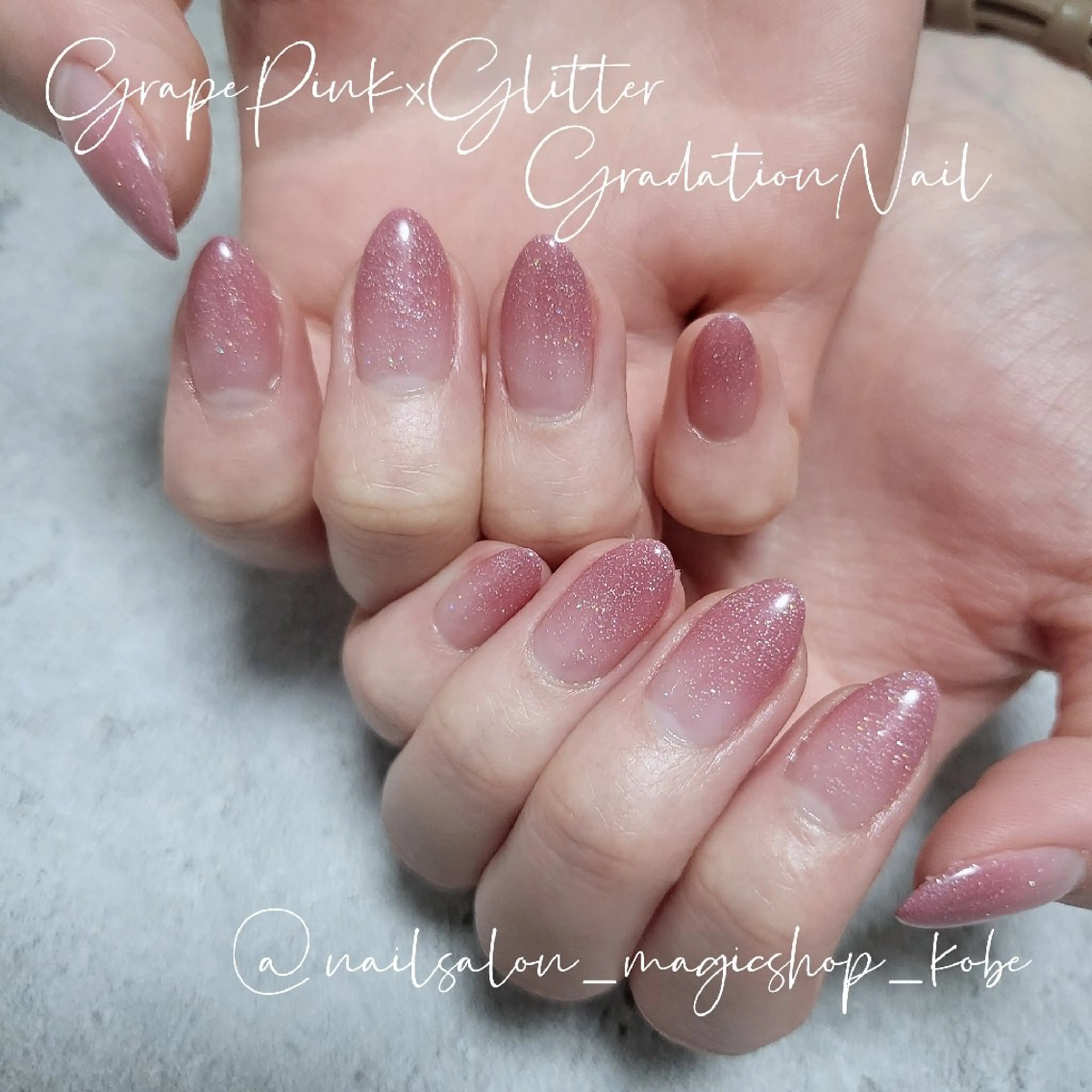 ネイル ジェルネイル グラデーション ピンク ソフトジェル ハンドネイル Nailsalon MagicShopのネイルデザイン