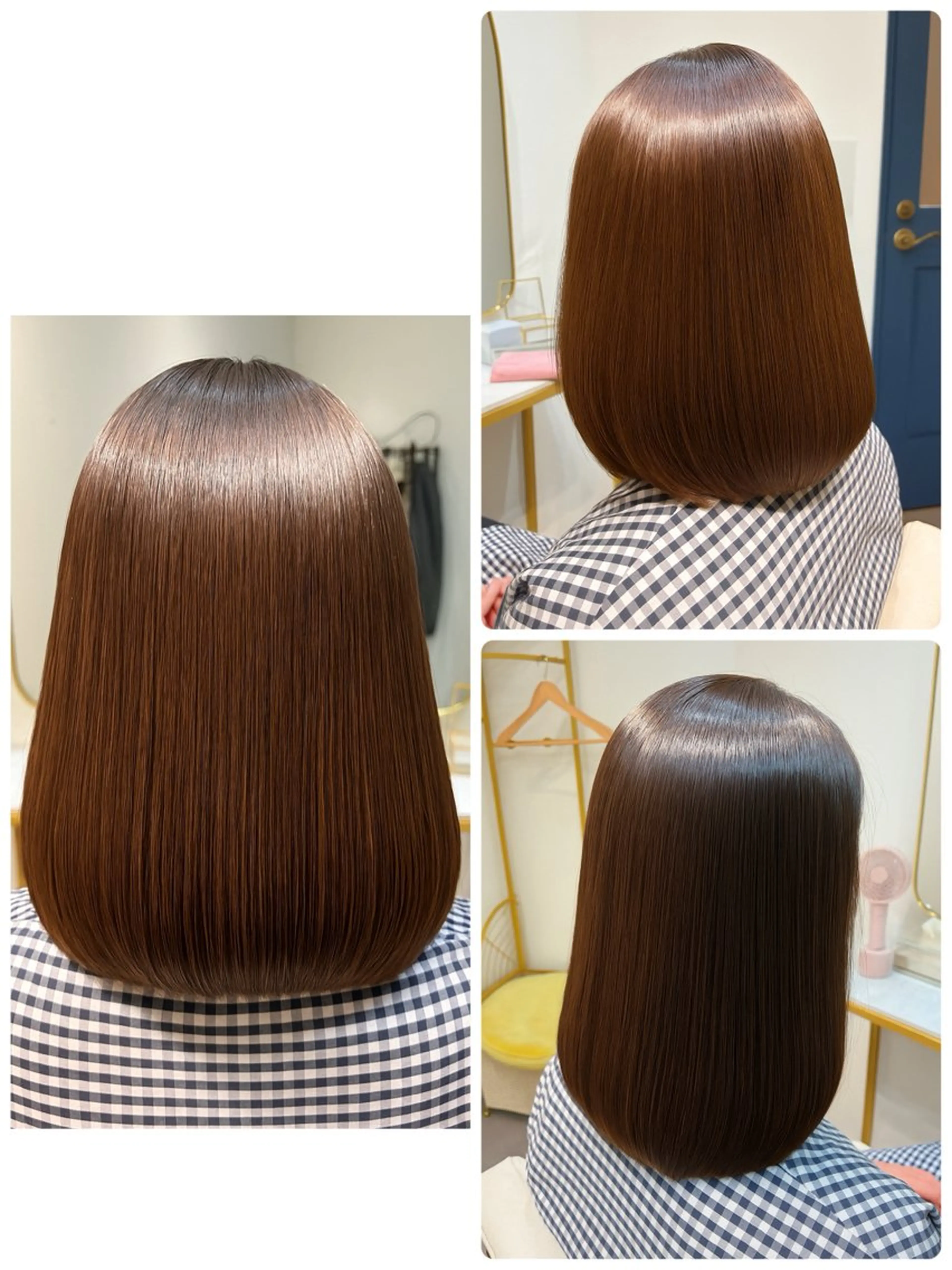 ショート ボブレイヤー ボブ ハイライト 髪質改善 韓国風ヘア カット 縮毛矯正 トリートメント The Apartment of Solon Citta 船橋609所属・髪質改善/縮毛矯正/ 美髪/個室/ハラのヘアスタイル