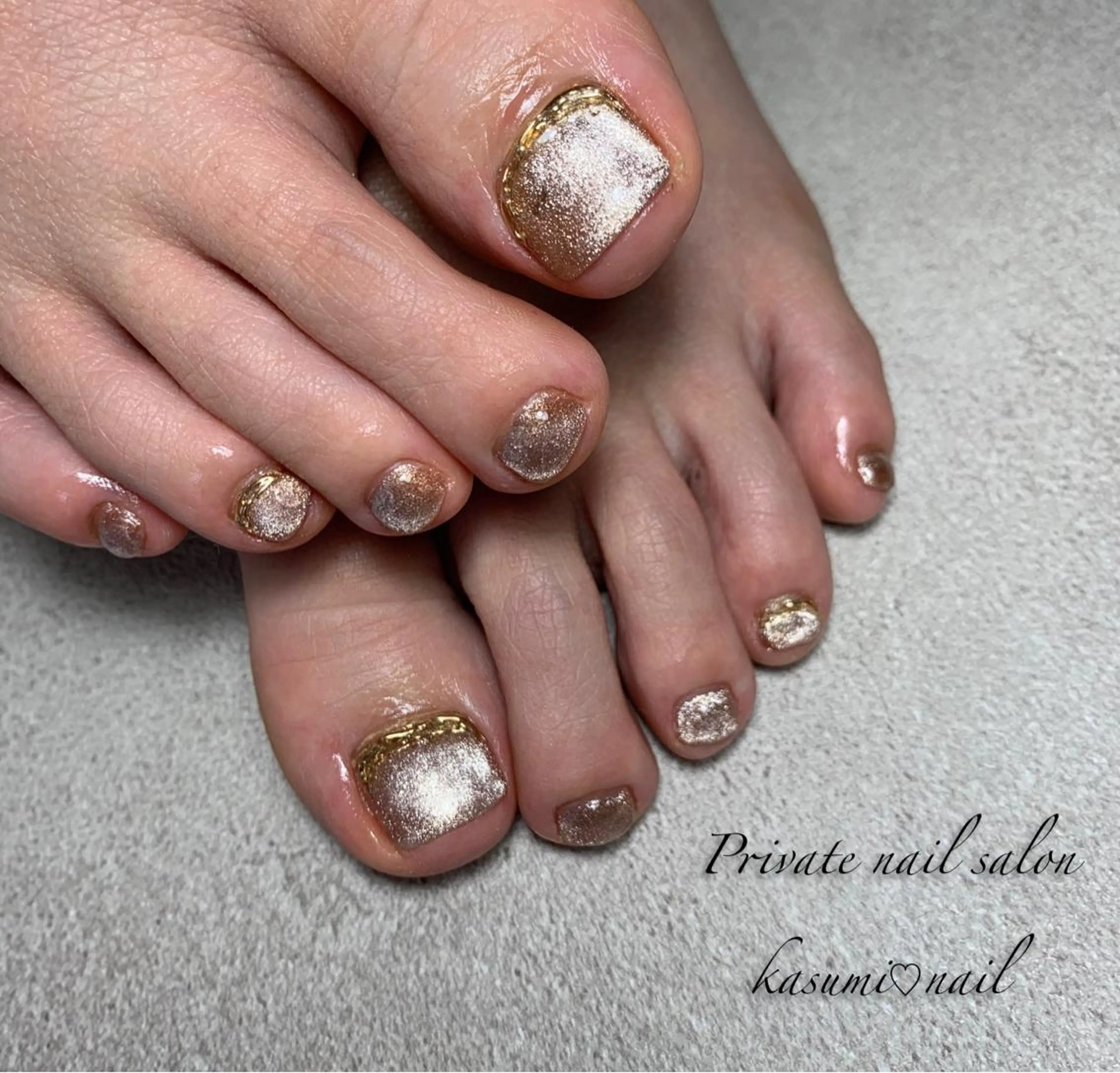 ネイル マグネットネイル ミラーネイル ニュアンスネイル 冬ネイル KASUMI♡ Nailのネイルデザイン