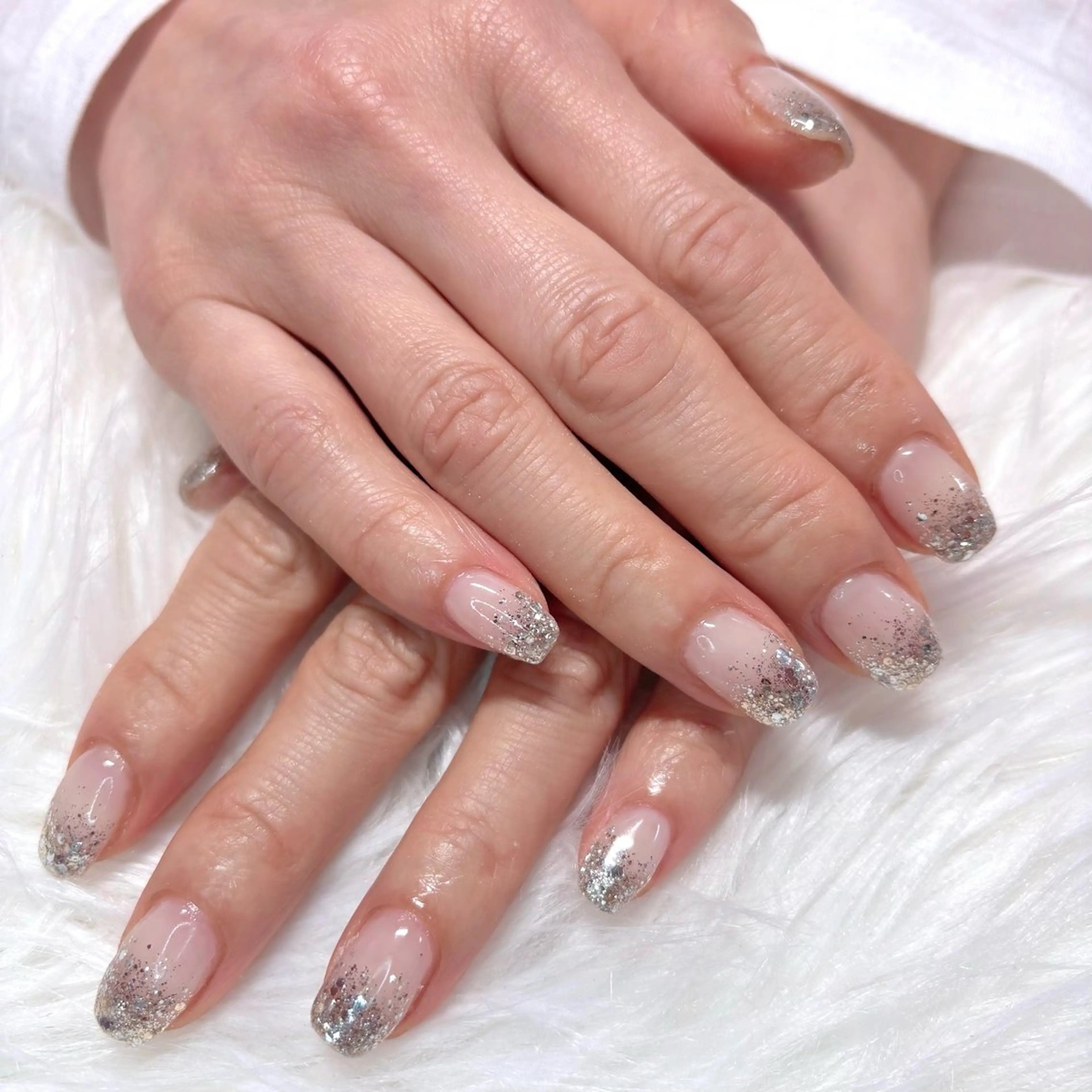 ネイル グラデーション ラメ(グリッター) ラメグラデーション ハンドネイル Noix nailのネイルデザイン
