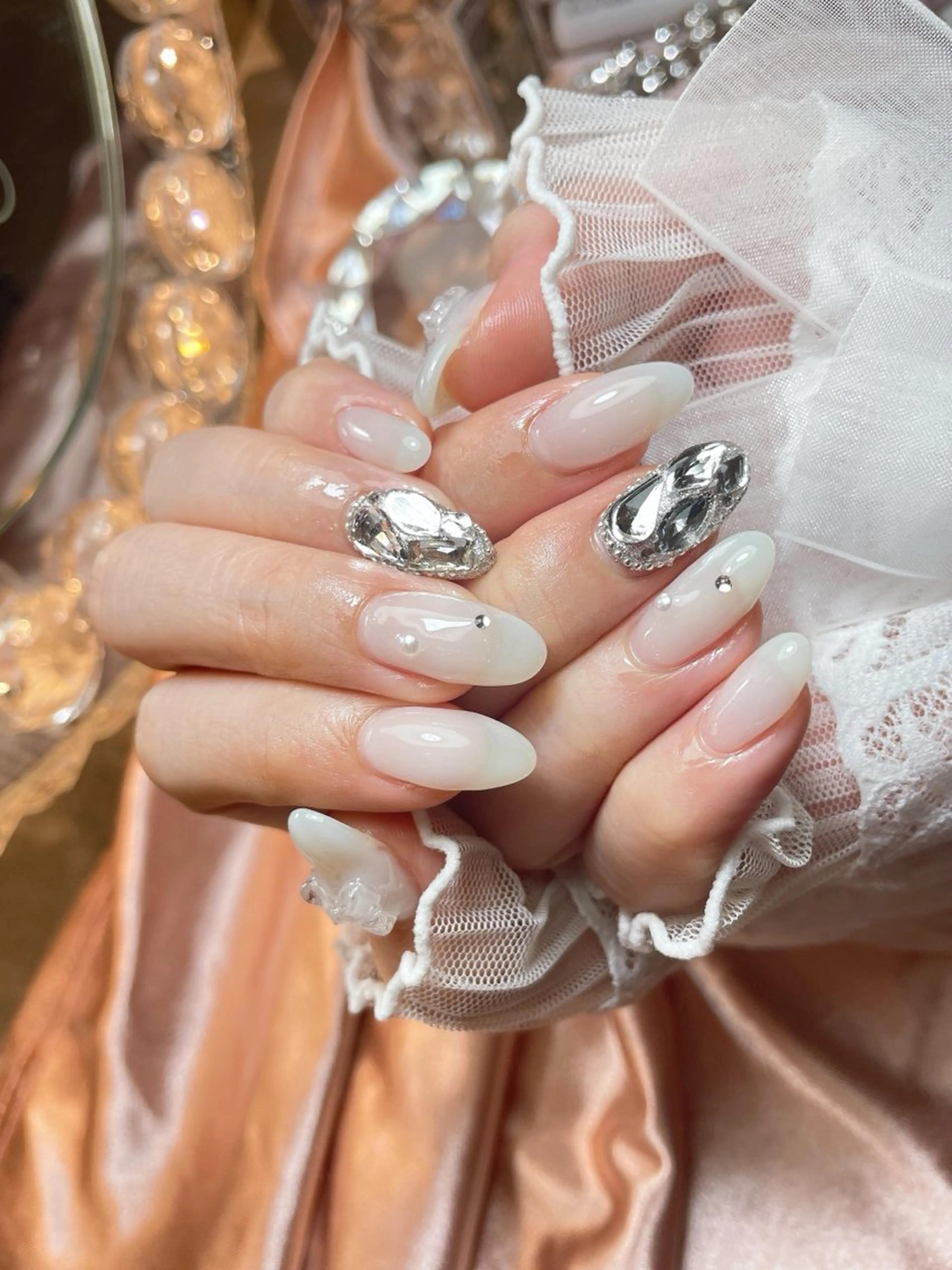 ネイル 23時まで❤︎韓国、 ワンホンネイルのネイルデザイン