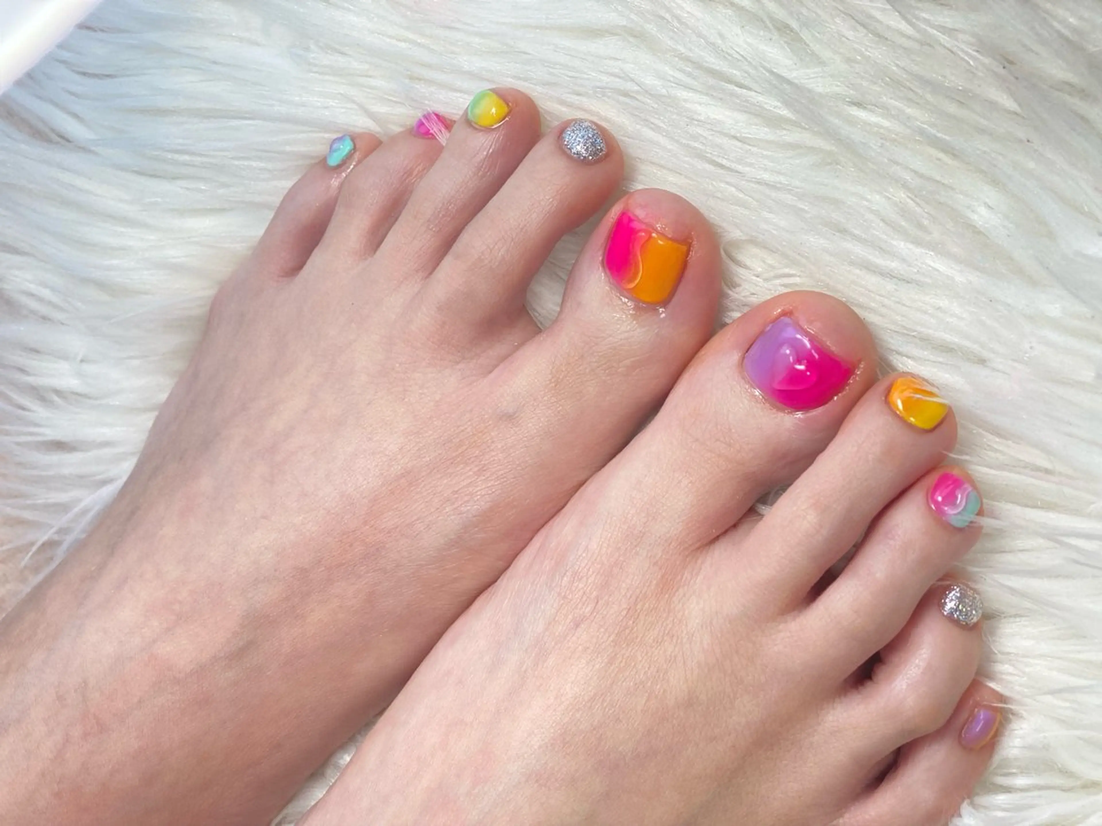 ネイル フットネイル グラデーション Esthetic Will所属・will 有希のネイルデザイン