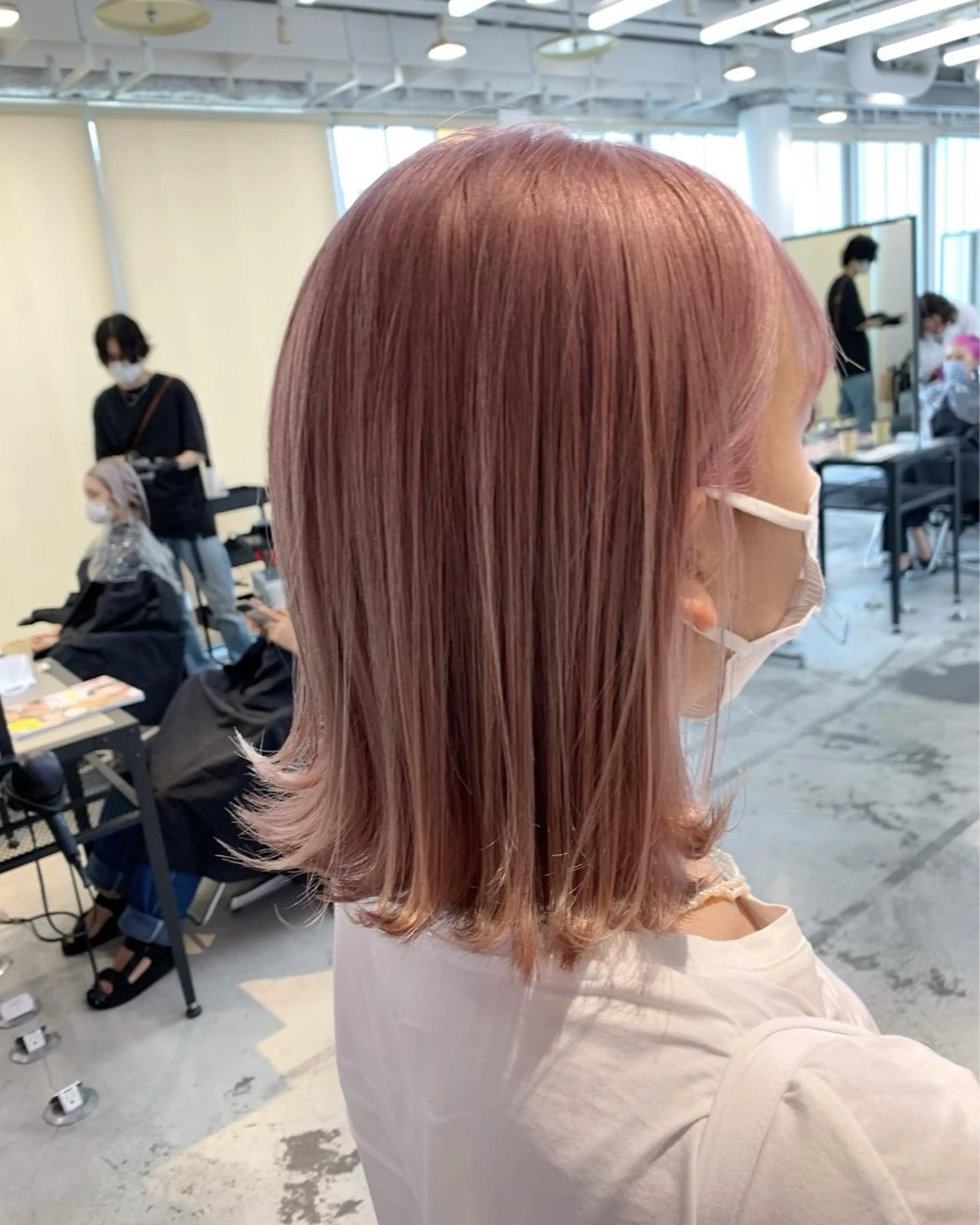 ミディアム カラー カット トリートメント ダブルカラー寒色系 ボリューム改善ハヤトのヘアスタイル