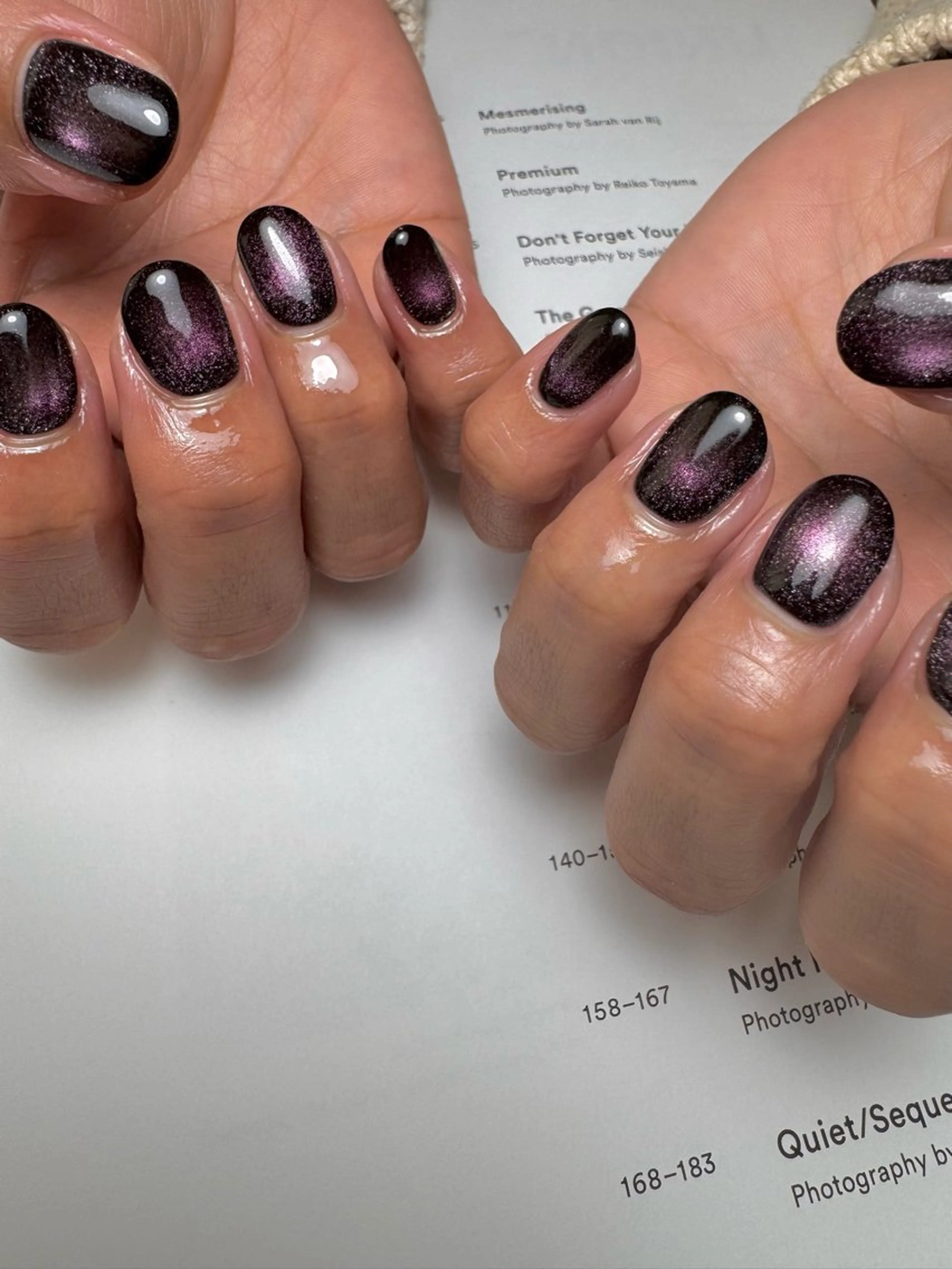 ネイル マグネットネイル ハンドネイル 白日-hakubi nail-のネイルデザイン