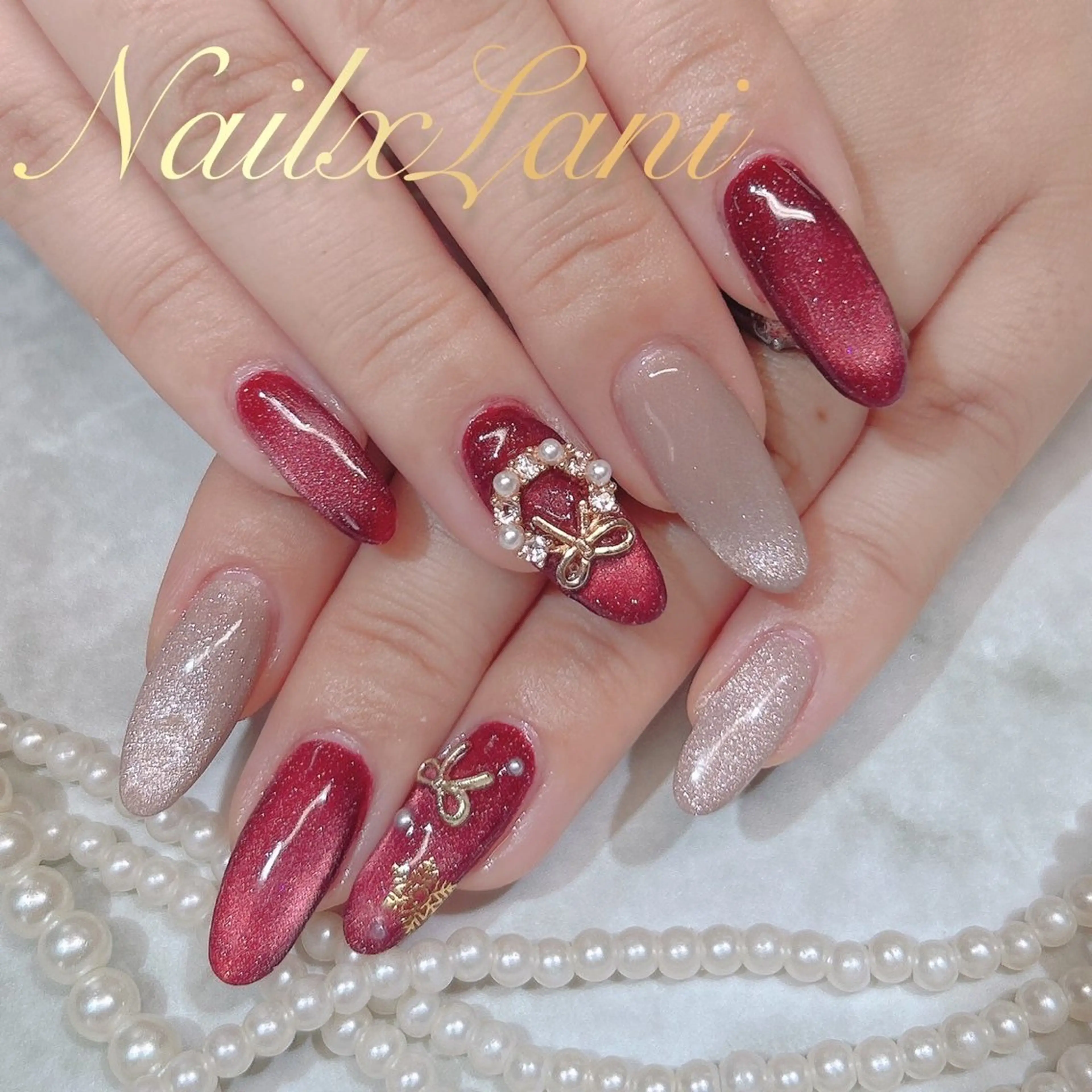 ネイル フットネイル ジェルネイル マグネットネイル パラジェル 一之瀬 柚季のネイルデザイン