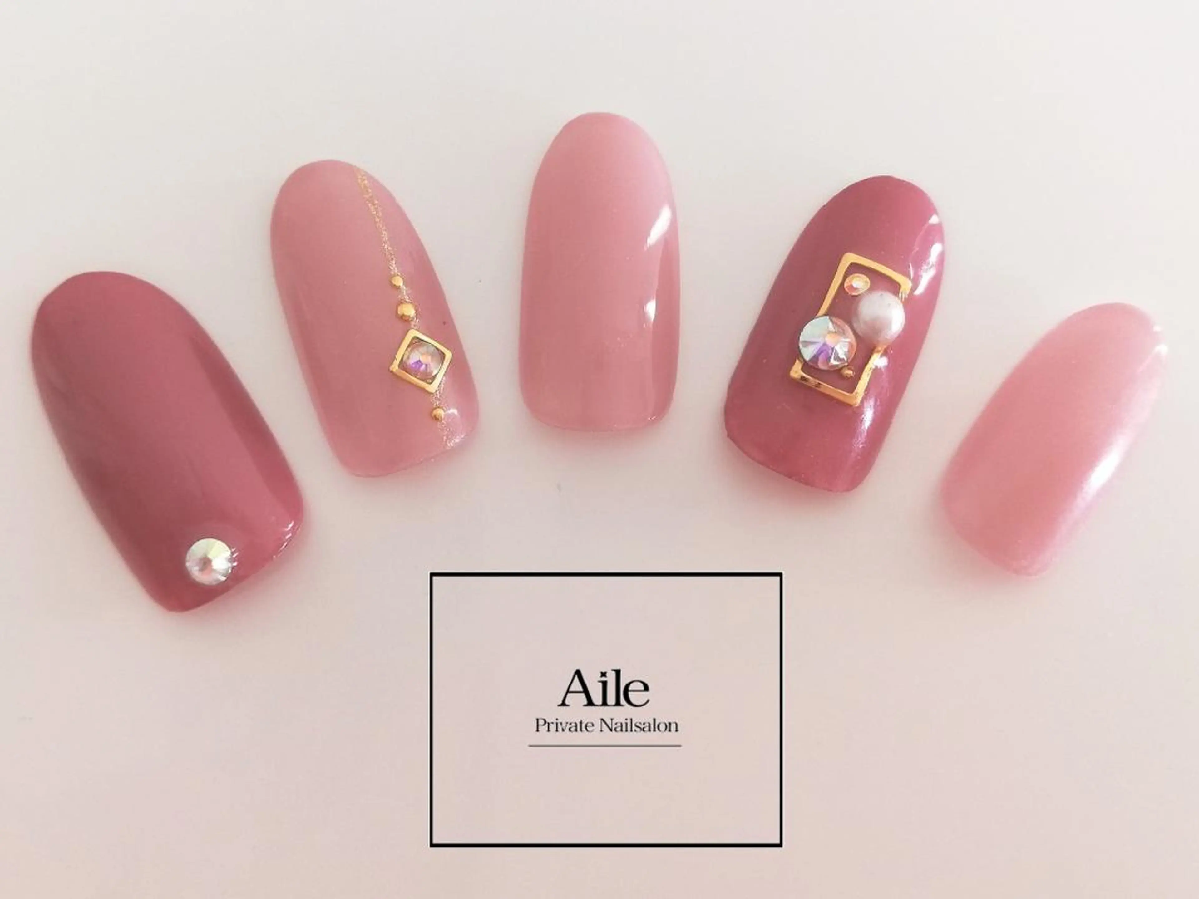 ネイル ピンク なが さきのネイルデザイン