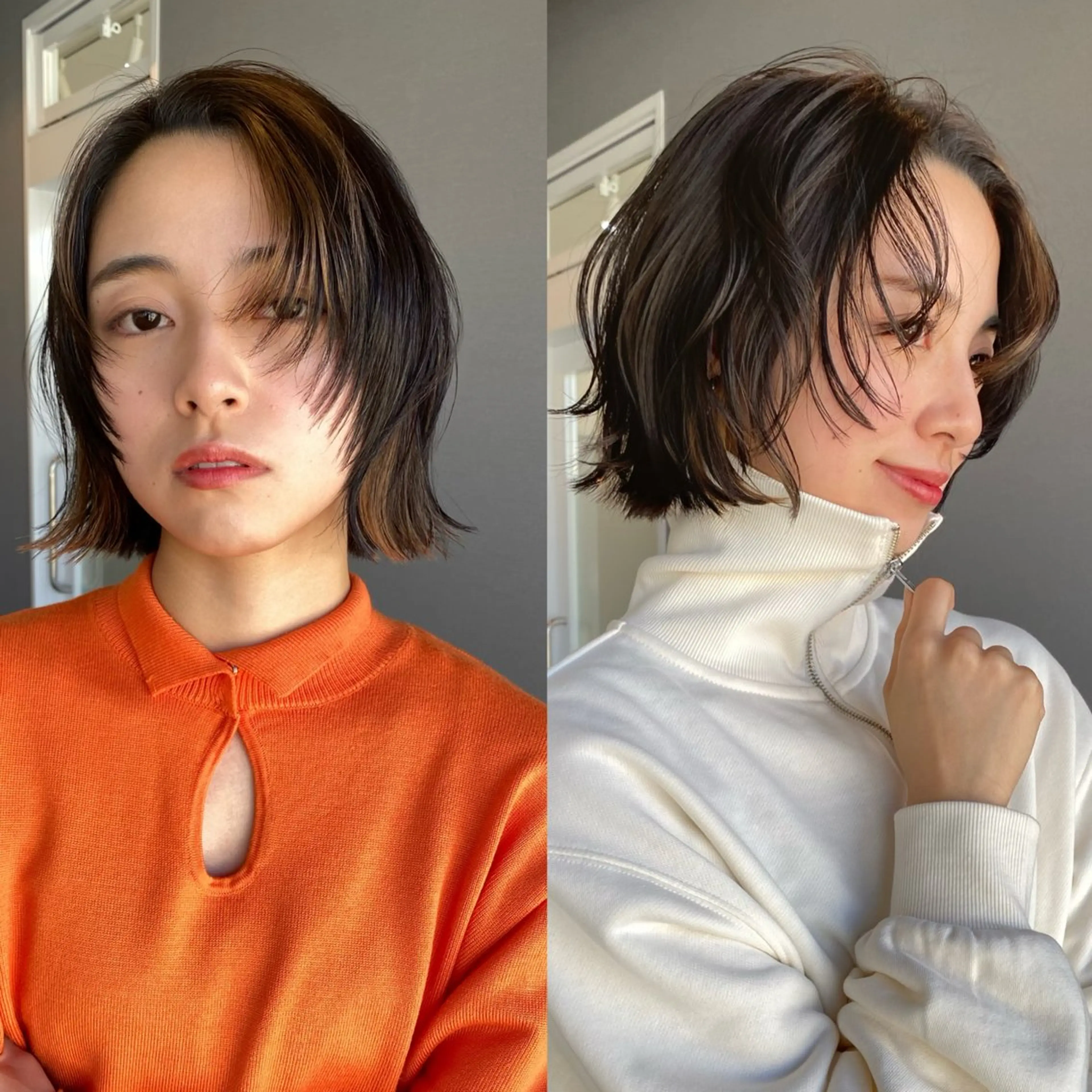 ショート カット ヘアカラー トリートメント 似合わせカラーパーマ 🌿kitin米川のヘアスタイル