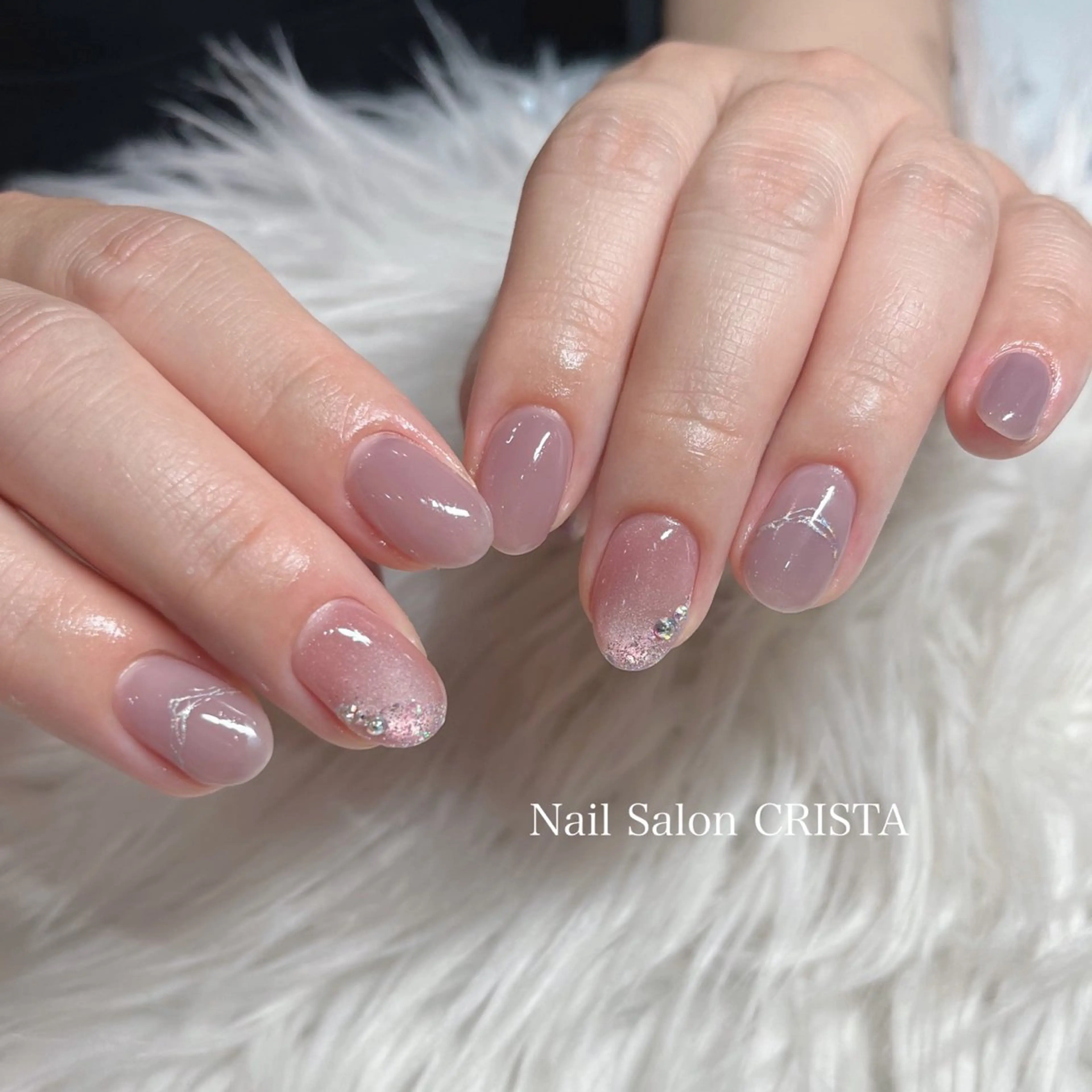 ネイル マグネットネイル ピンク パープル ハンドネイル Nail Salon CRISTA所属・CRISTA 🤍ヒナタのネイルデザイン