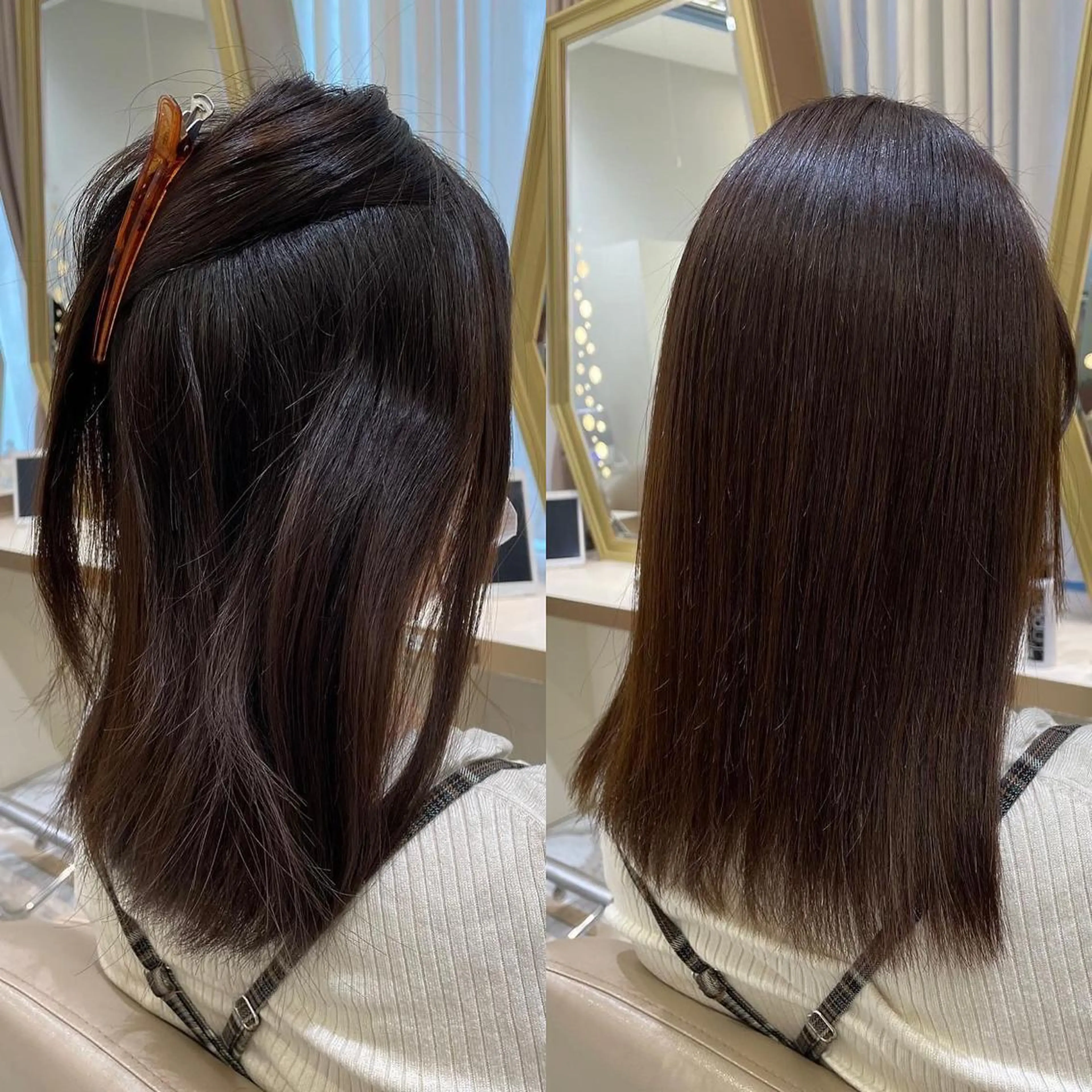 セミロング カラー マツエク・マツパ アイブロウ ヘアカラー 縮毛矯正 トリートメント 【乾かすだけの感動】 松田創太のヘアスタイル