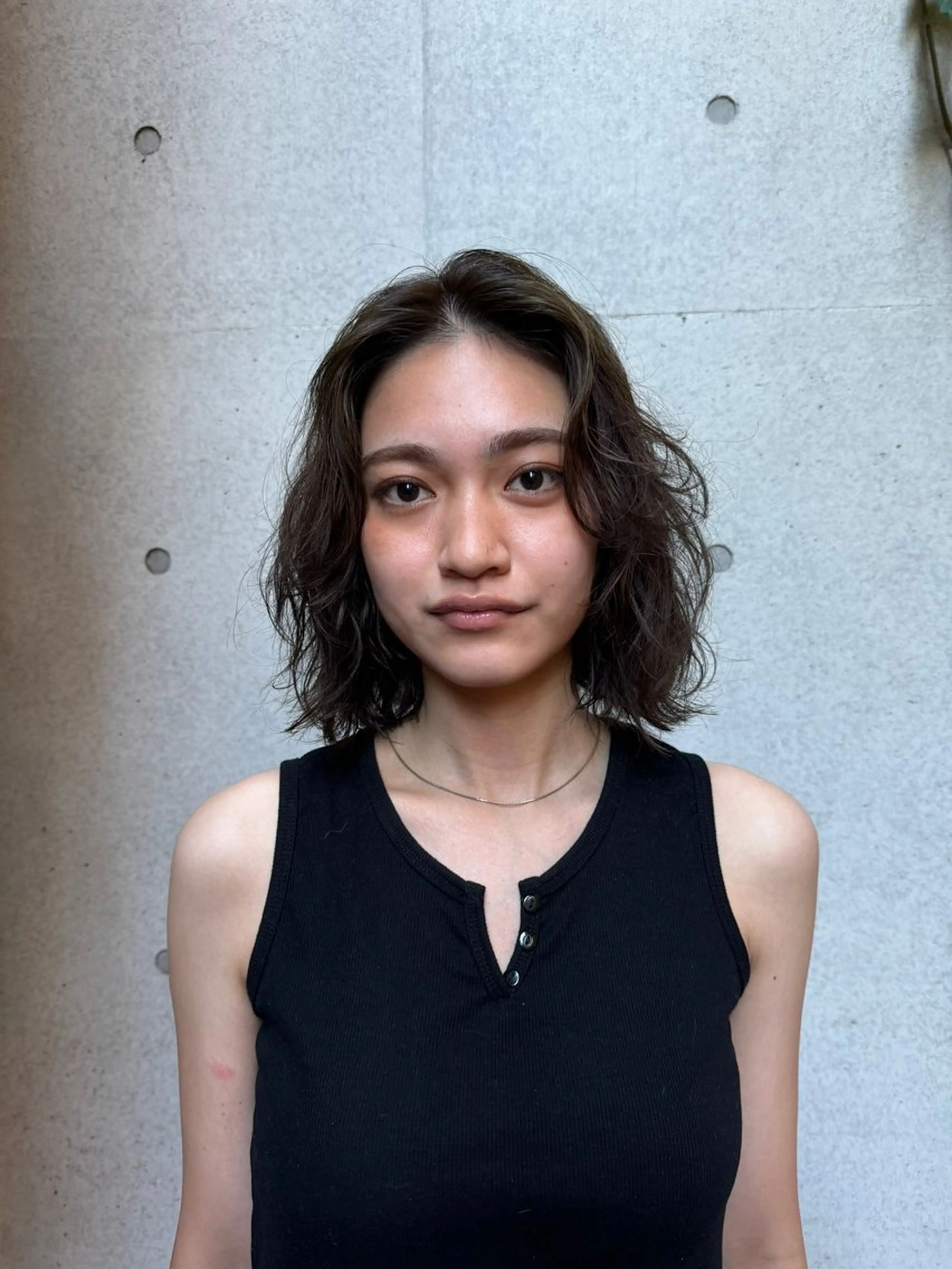 ミディアム パーマ 似合わせカット /パーマ岡本淳平のヘアスタイル