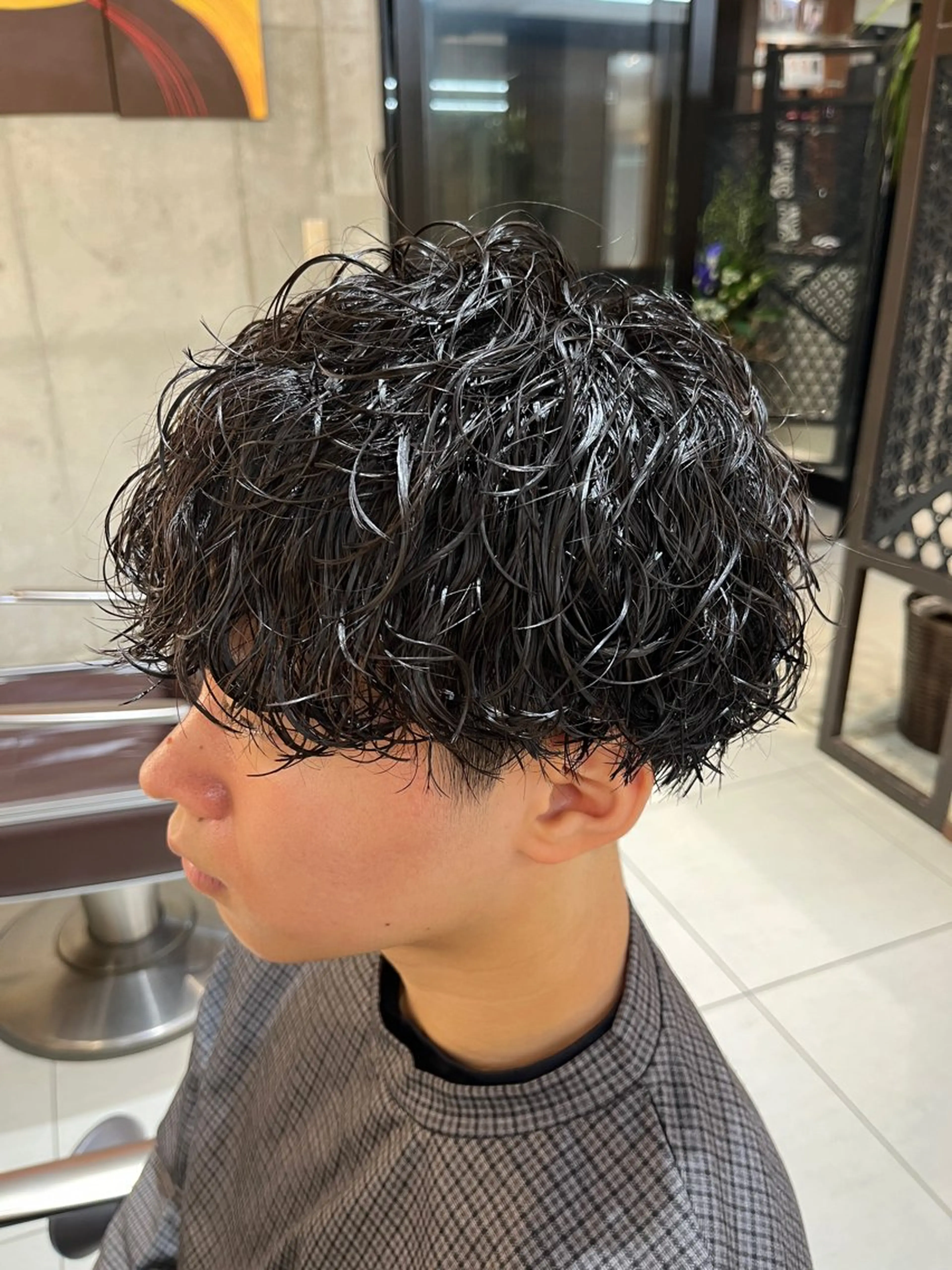 メンズ マッシュ メンズパーマ 波巻きパーマ 波巻き/ツイスパ ⭐️岡安のヘアスタイル