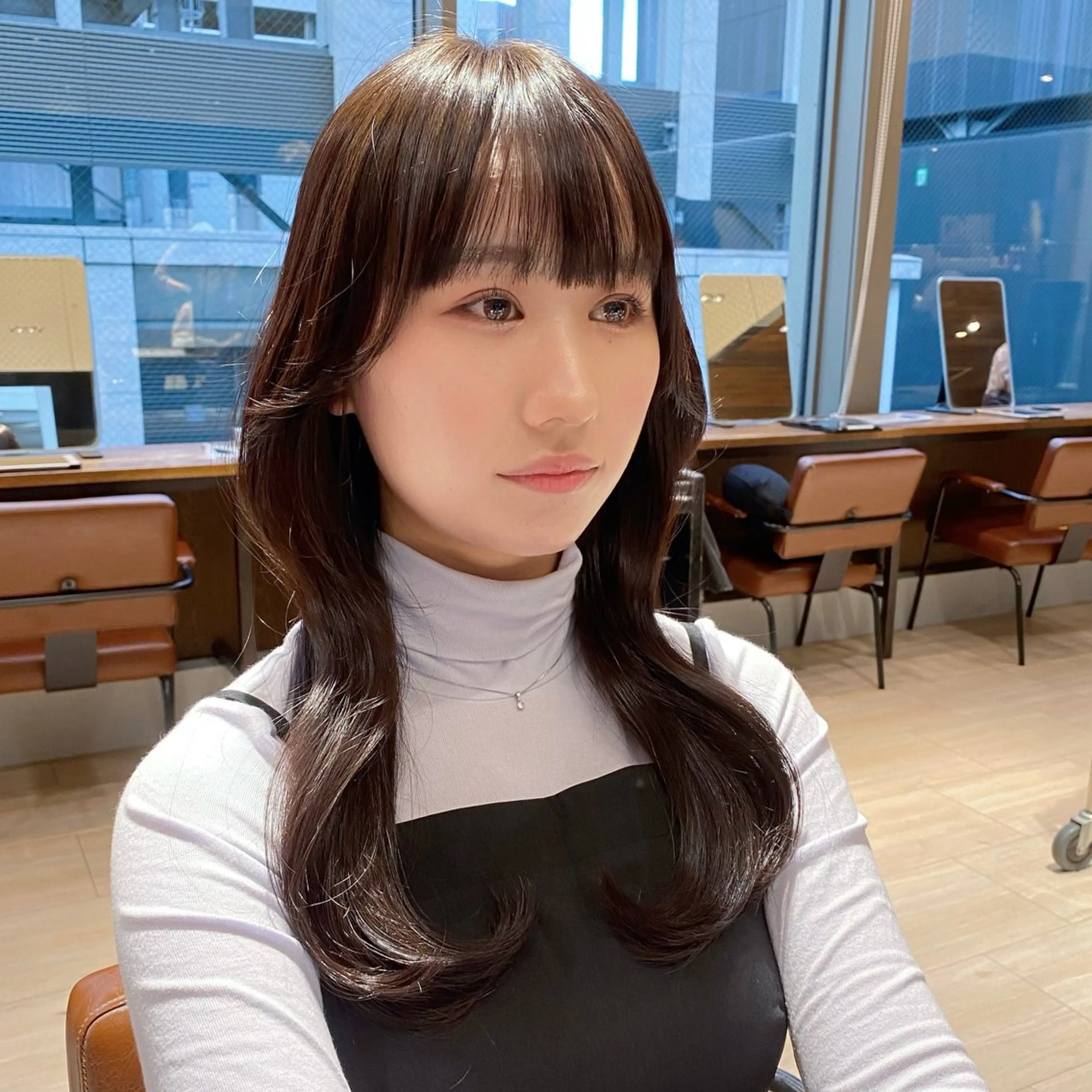 ミディアム カラー くびれヘア 韓国風ヘア カット ヘアカラー トリートメント 髙木美緒🌿 レイヤー/アレンジのヘアスタイル