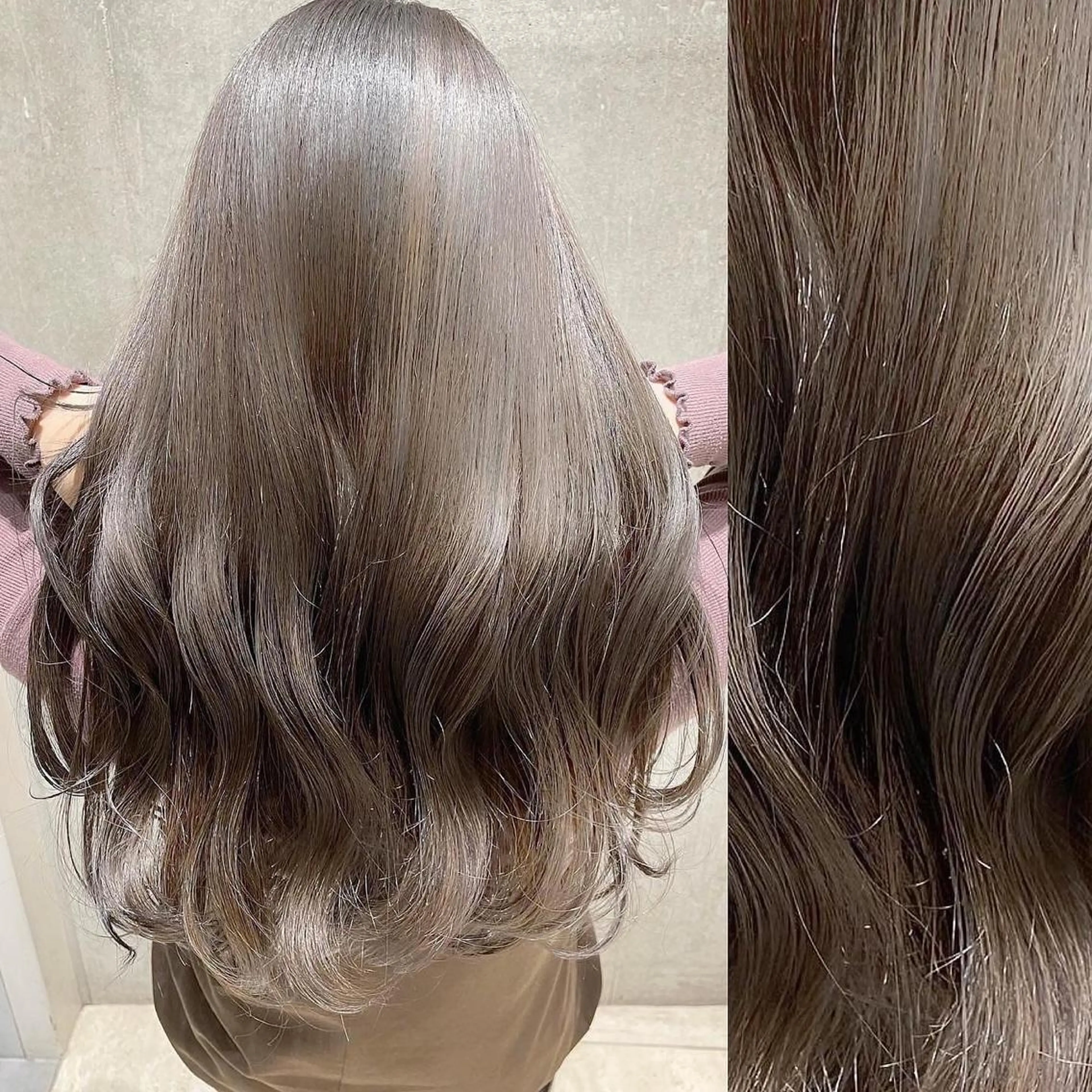 カラー アッシュ ベージュカラー KURO/韓国ヘア /レイヤーカットのヘアスタイル